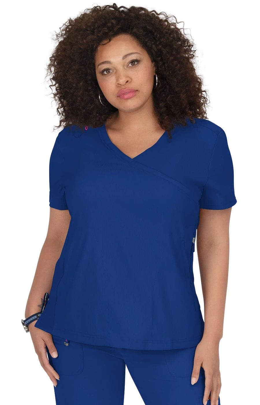 Koi Lite Philosophie Frauen 3-Taschen-Mock-Wrap Scrub Top