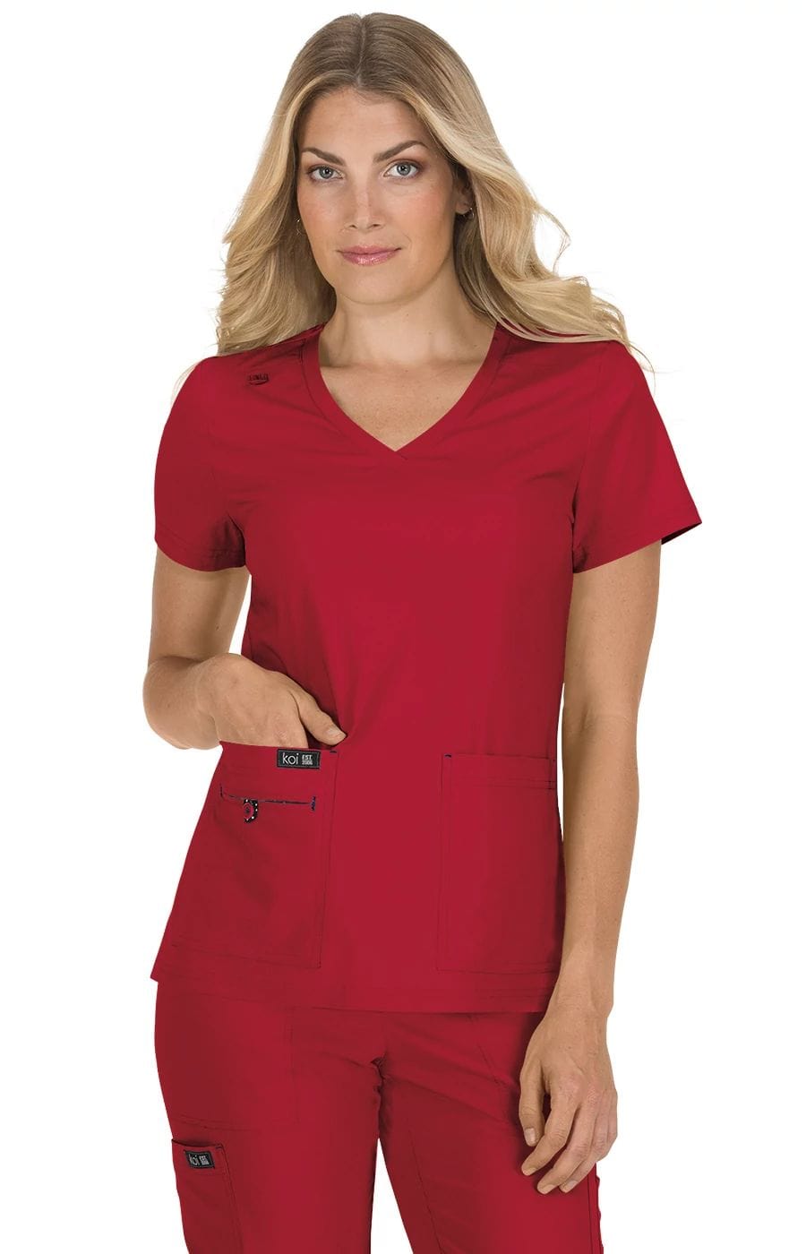 Koi Basics Becca Frauen 4-Taschen Stretch Scrub Top