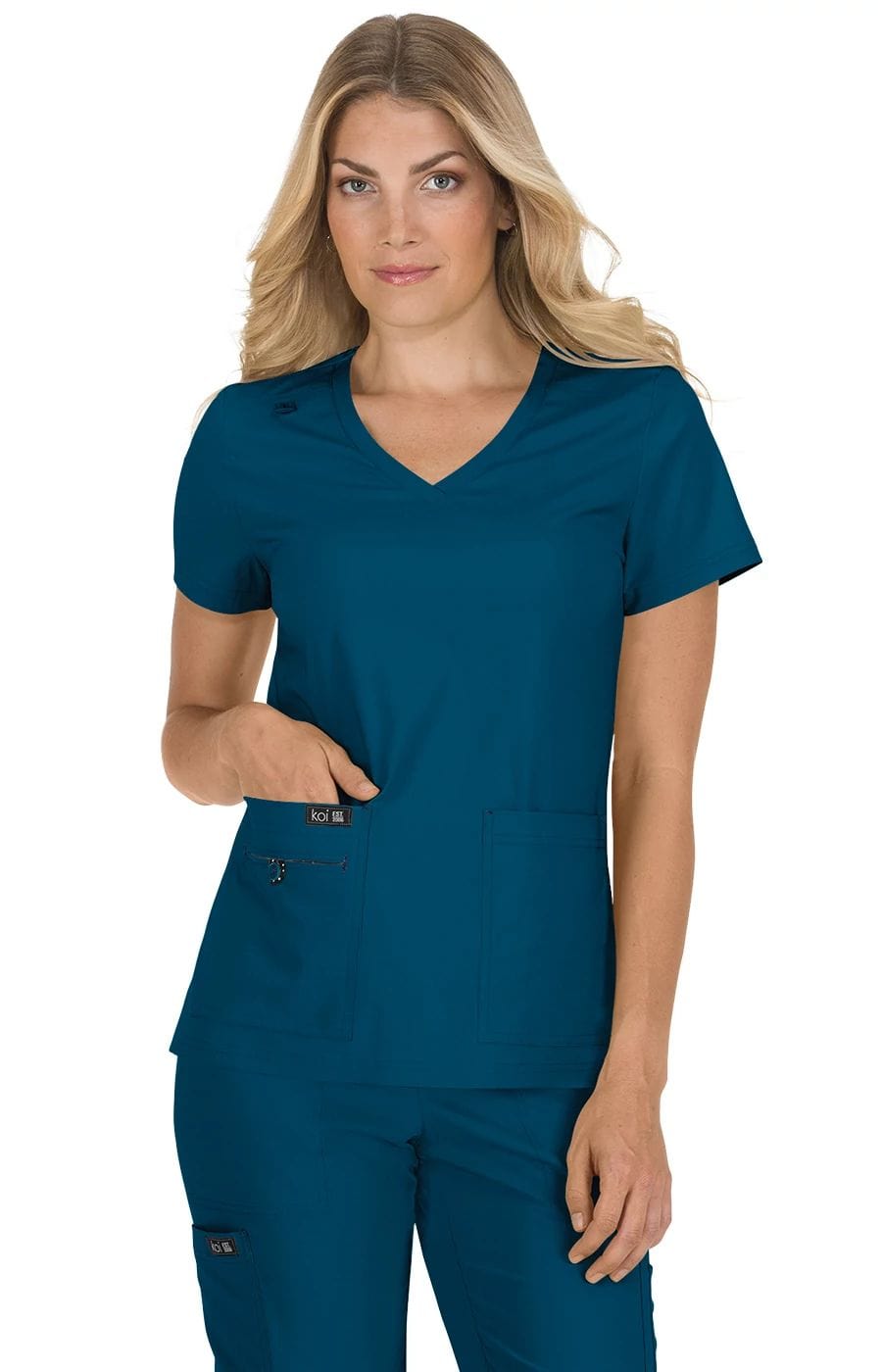 Koi Basics Becca Frauen 4-Taschen Stretch Scrub Top