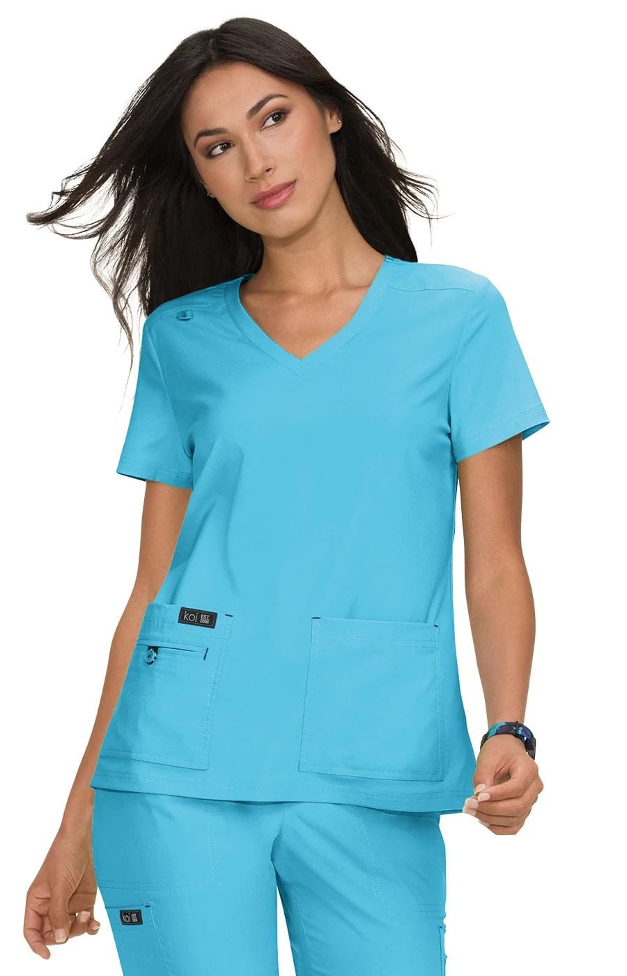 Koi Basics Becca Frauen 4-Taschen Stretch Scrub Top