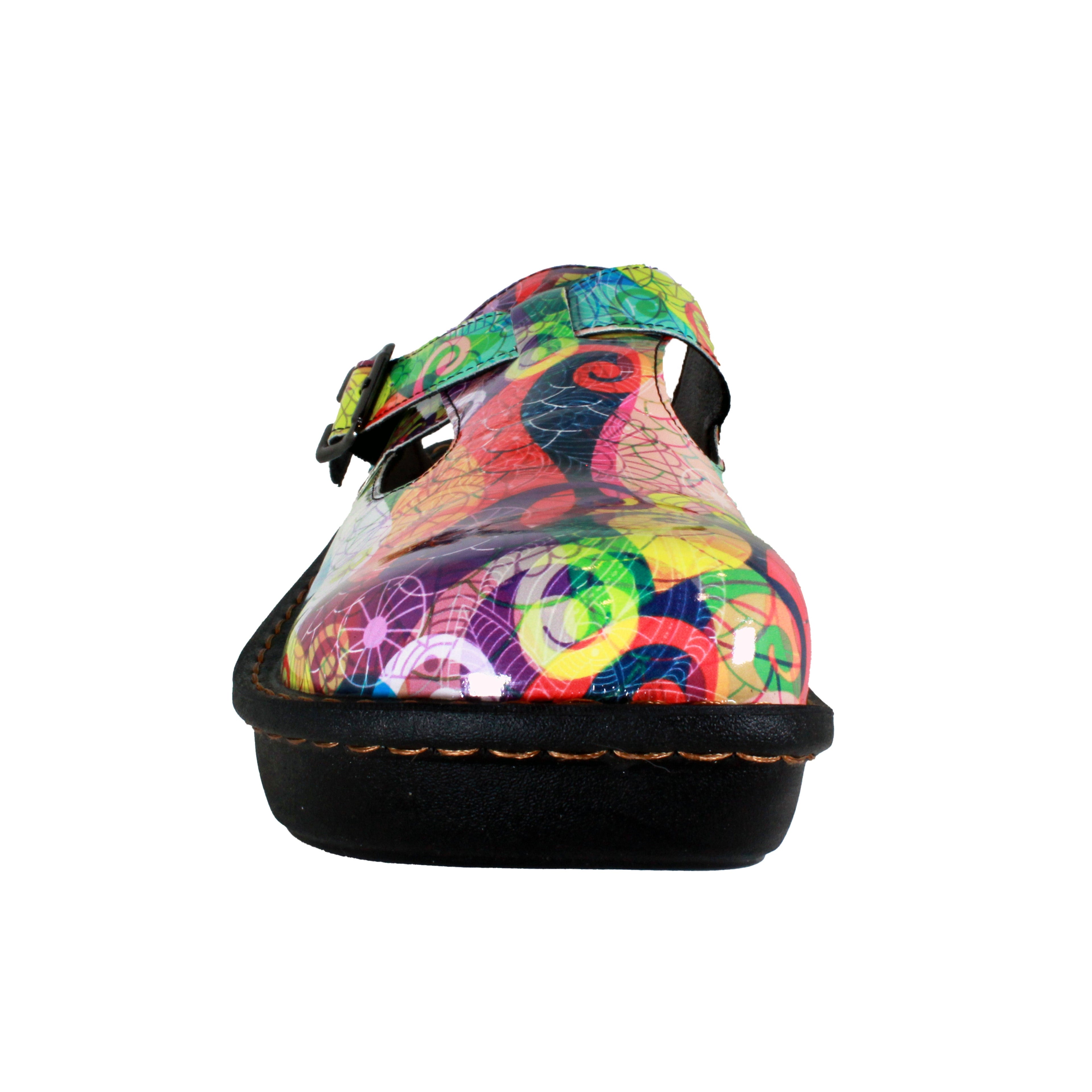 Sanosan Bella Comfort Slip-On Clogs im Multi Loop Druck