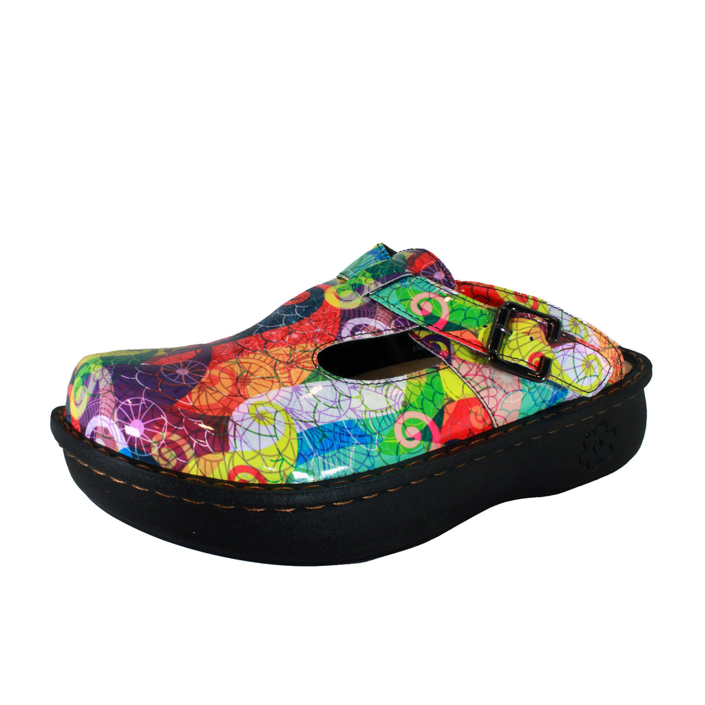 Sanosan Bella Comfort Slip-On Clogs im Multi Loop Druck