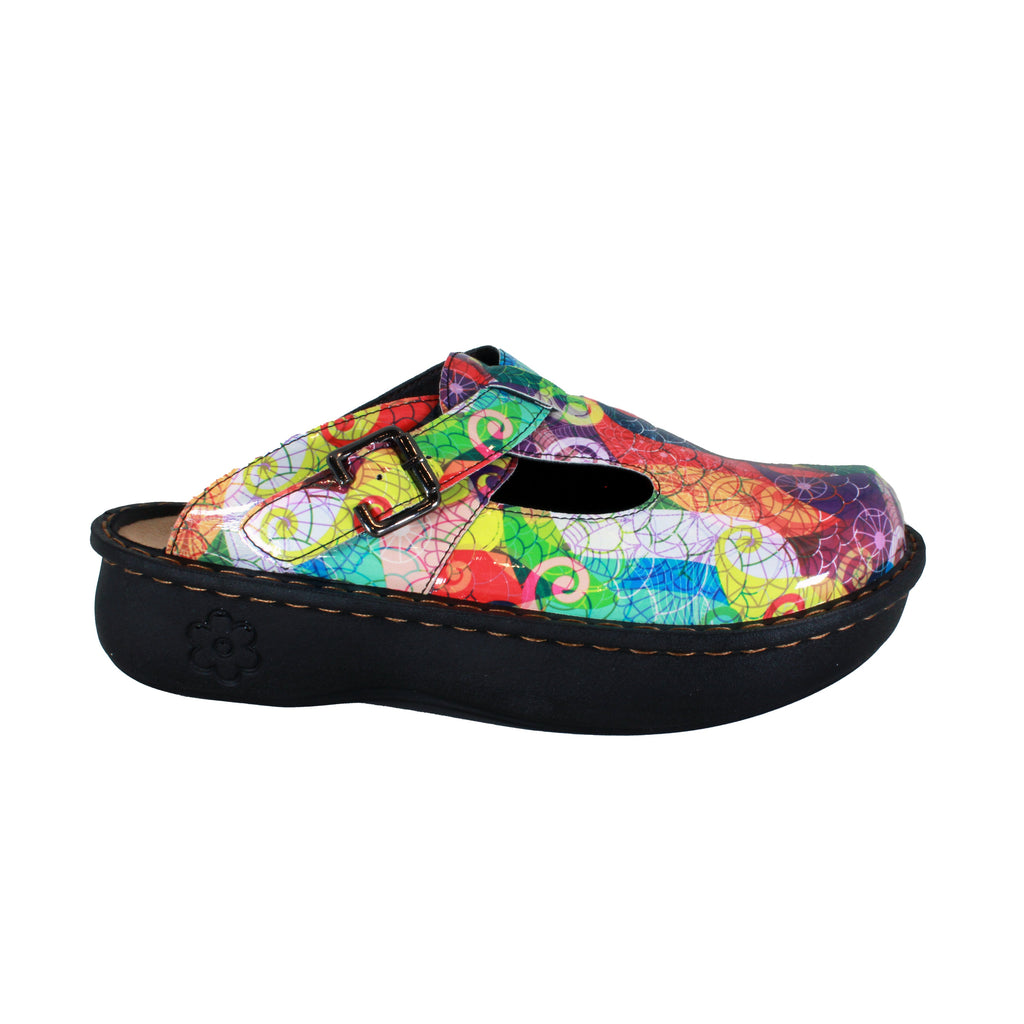 Sanosan Bella Comfort Slip-On Clogs im Multi Loop Druck