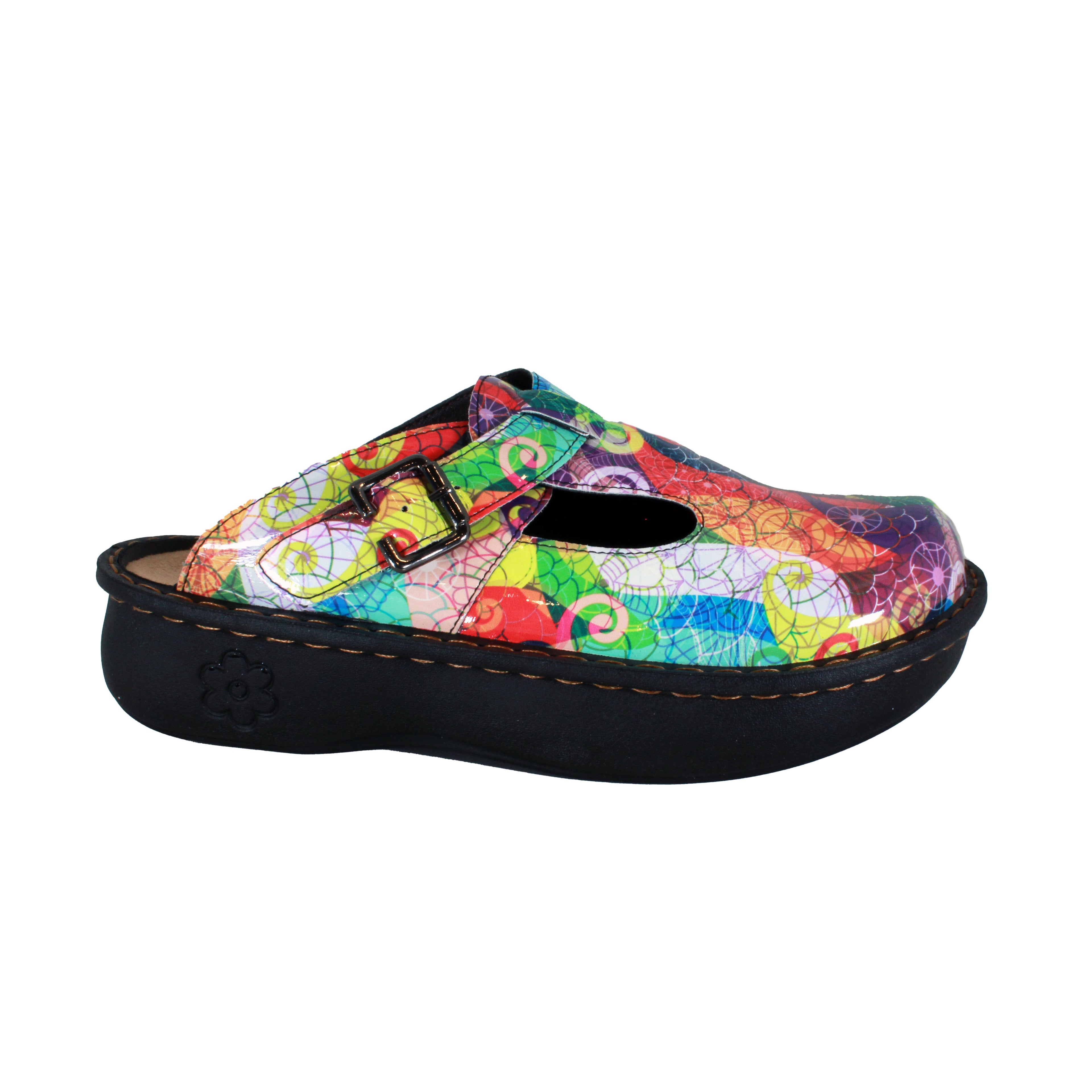 Sanosan Bella Comfort Slip-On Clogs im Multi Loop Druck
