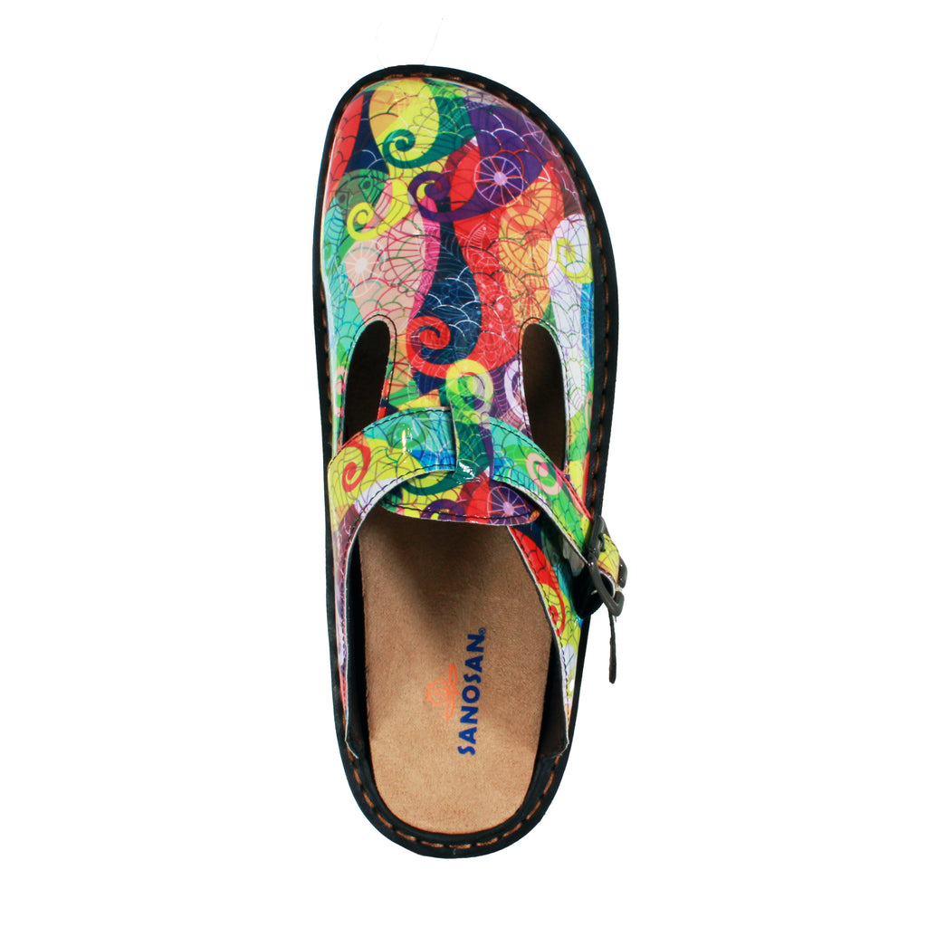 Sanosan Bella Comfort Slip-On Clogs im Multi Loop Druck