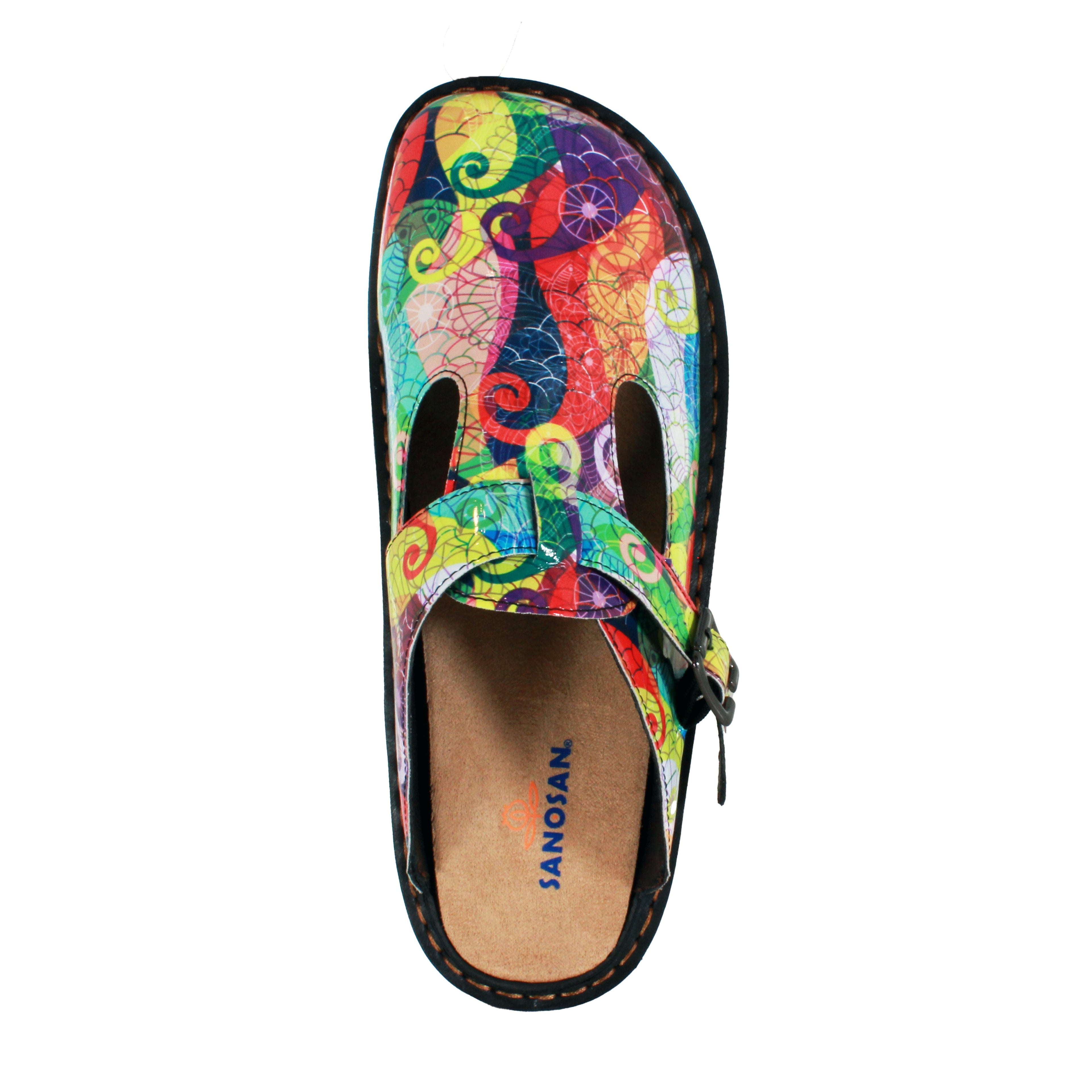 Sanosan Bella Comfort Slip-On Clogs im Multi Loop Druck