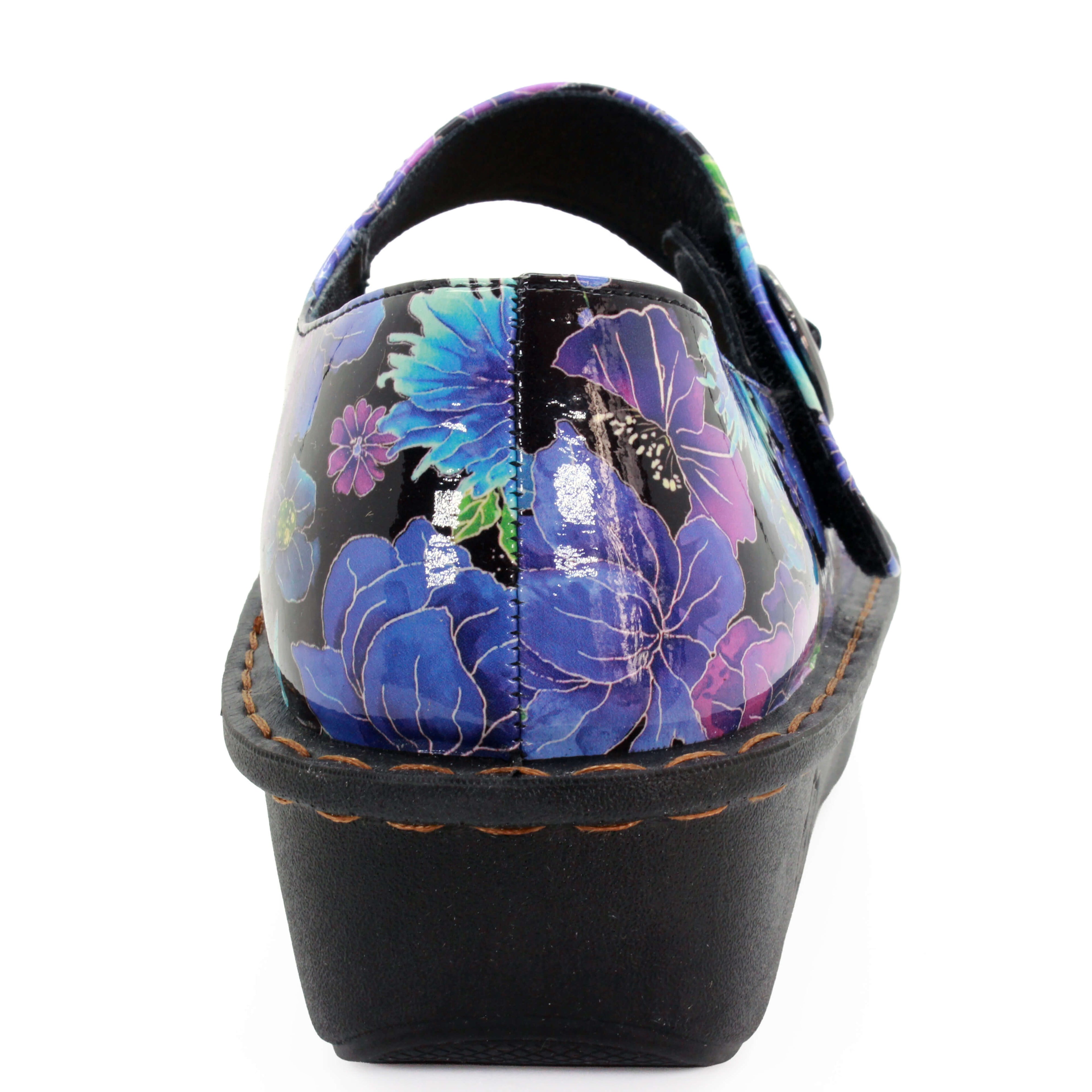 Sanosan Julia Comfort Mary-Jane Clogs im Mitternachtsgarten