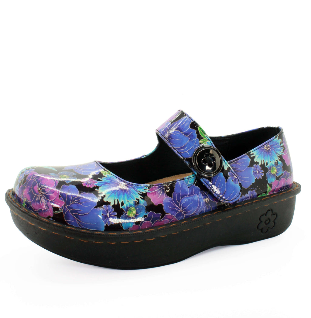 Sanosan Julia Comfort Mary-Jane Clogs im Mitternachtsgarten