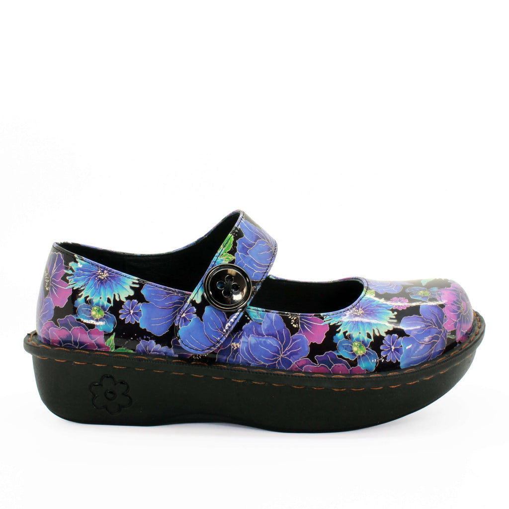 Sanosan Julia Comfort Mary-Jane Clogs im Mitternachtsgarten
