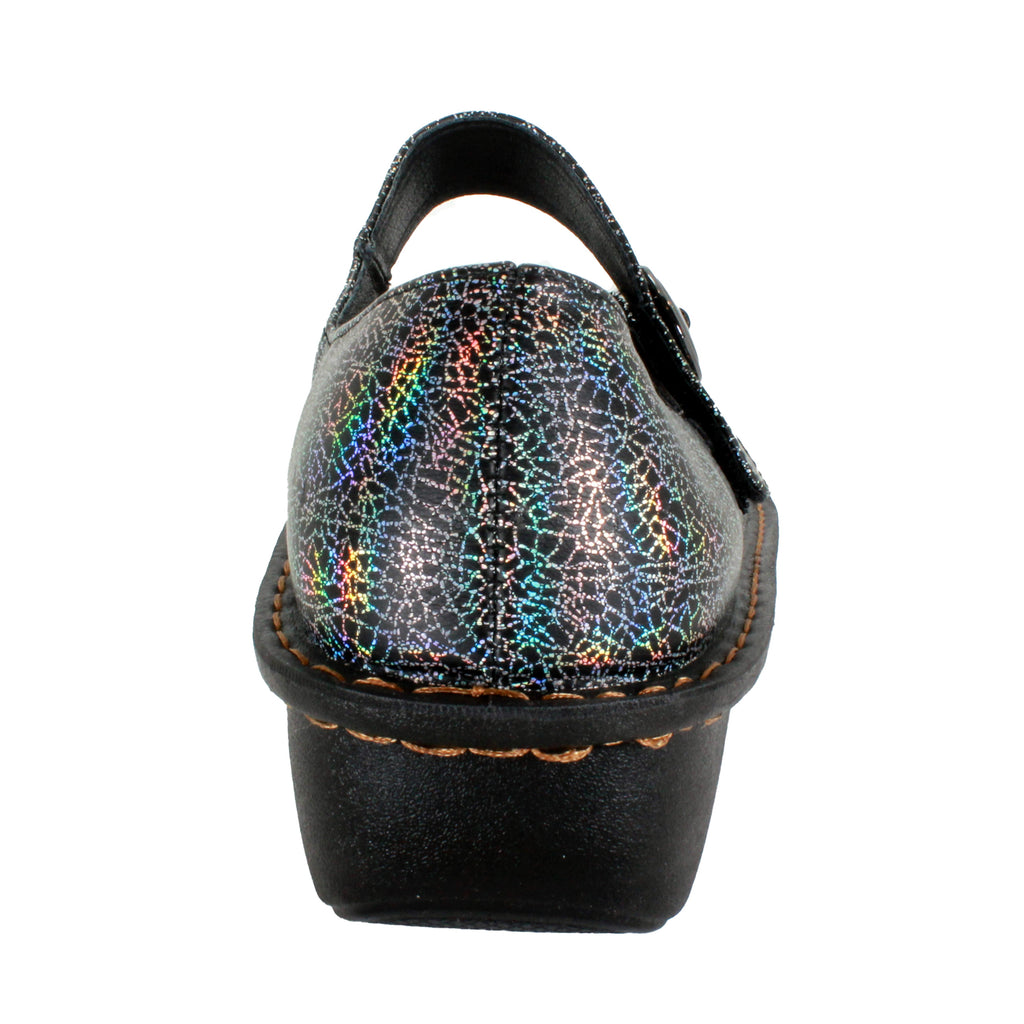 Sanosan Julia Comfort Mary-Jane Clogs im Silbernen Regenbogen