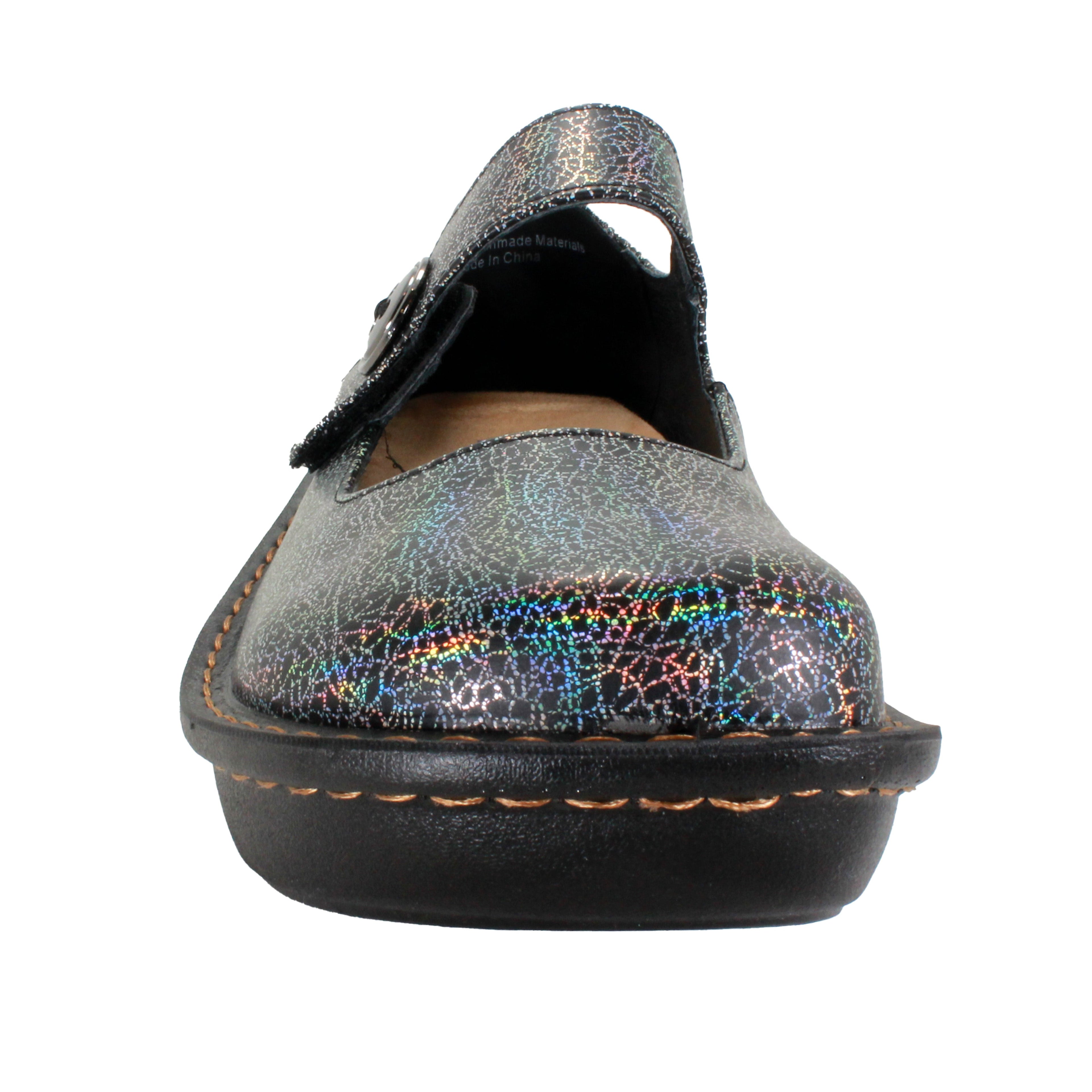 Sanosan Julia Comfort Mary-Jane Clogs im Silbernen Regenbogen
