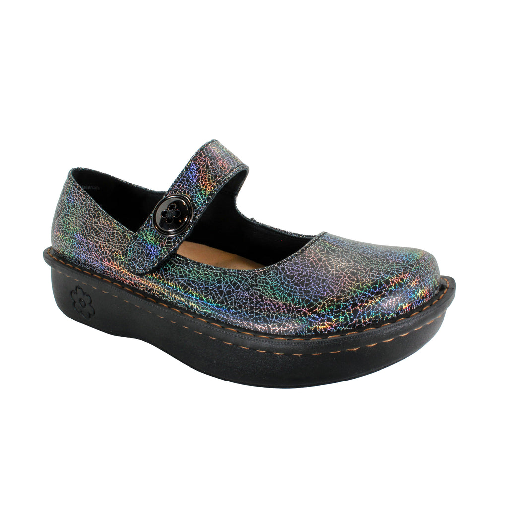 Sanosan Julia Comfort Mary-Jane Clogs im Silbernen Regenbogen