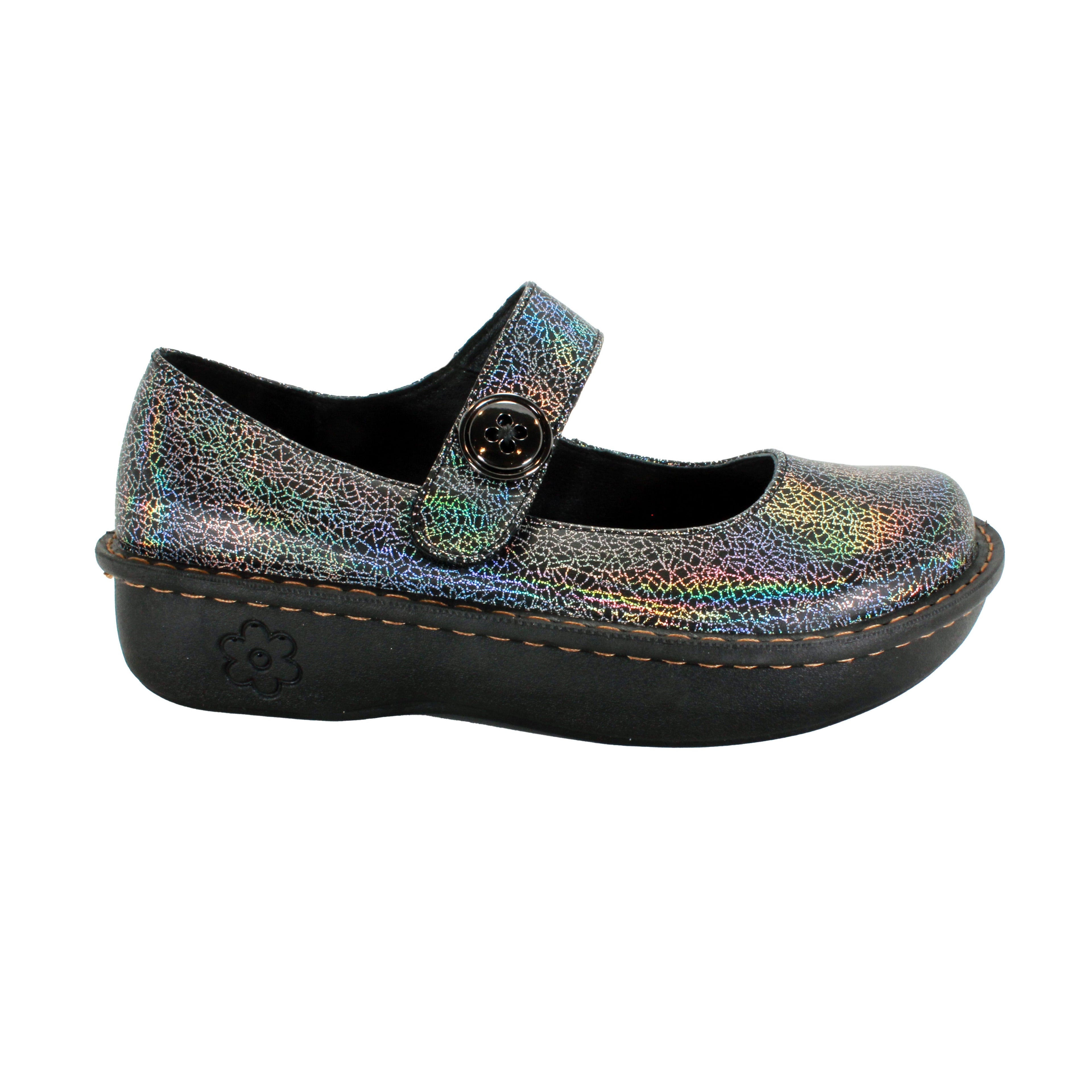 Sanosan Julia Comfort Mary-Jane Clogs im Silbernen Regenbogen