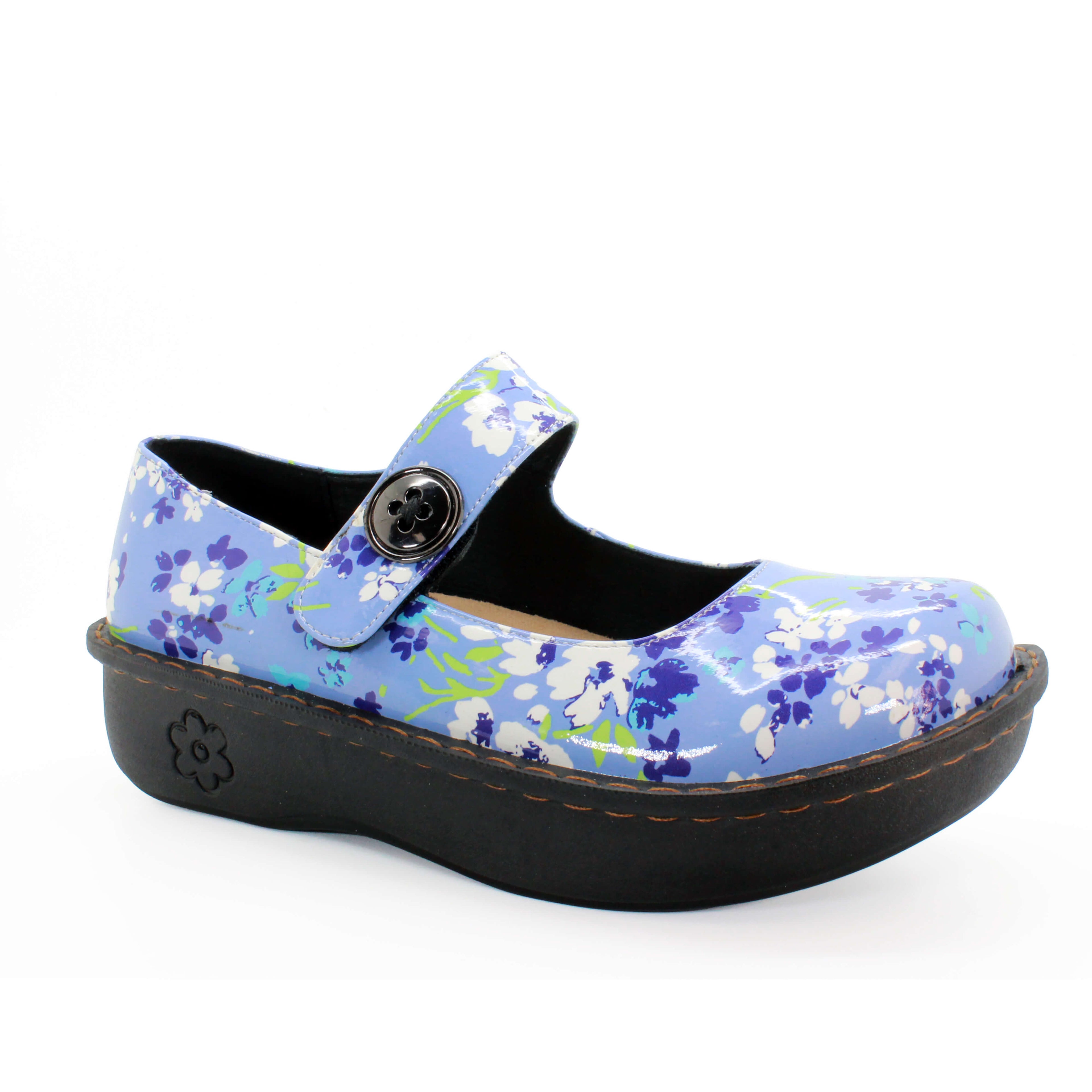 Sanosan Julia Comfort Mary-Jane Clogs im Orchideengras