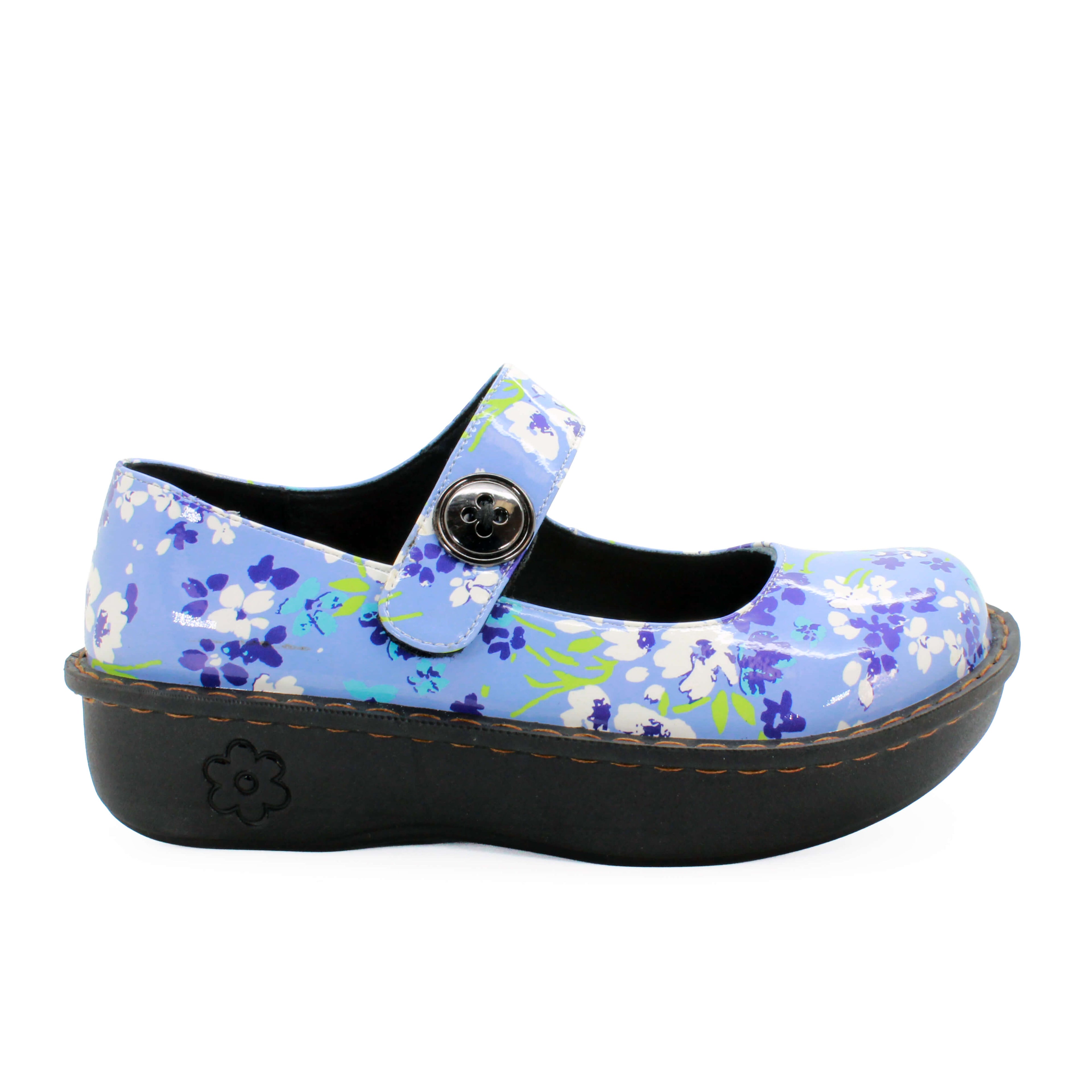 Sanosan Julia Comfort Mary-Jane Clogs im Orchideengras
