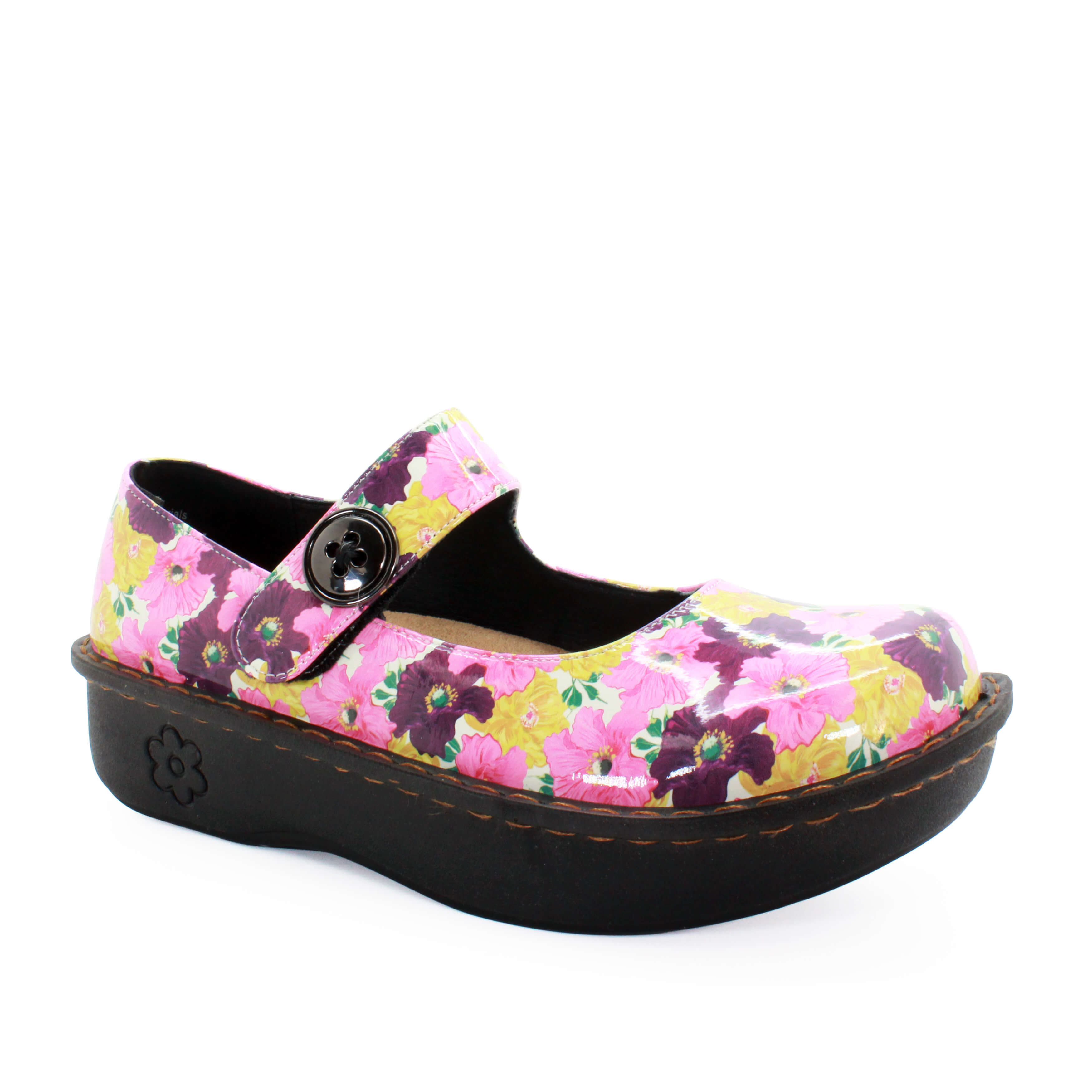Sanosan Julia Comfort Mary-Jane Clogs im Bouquet Print