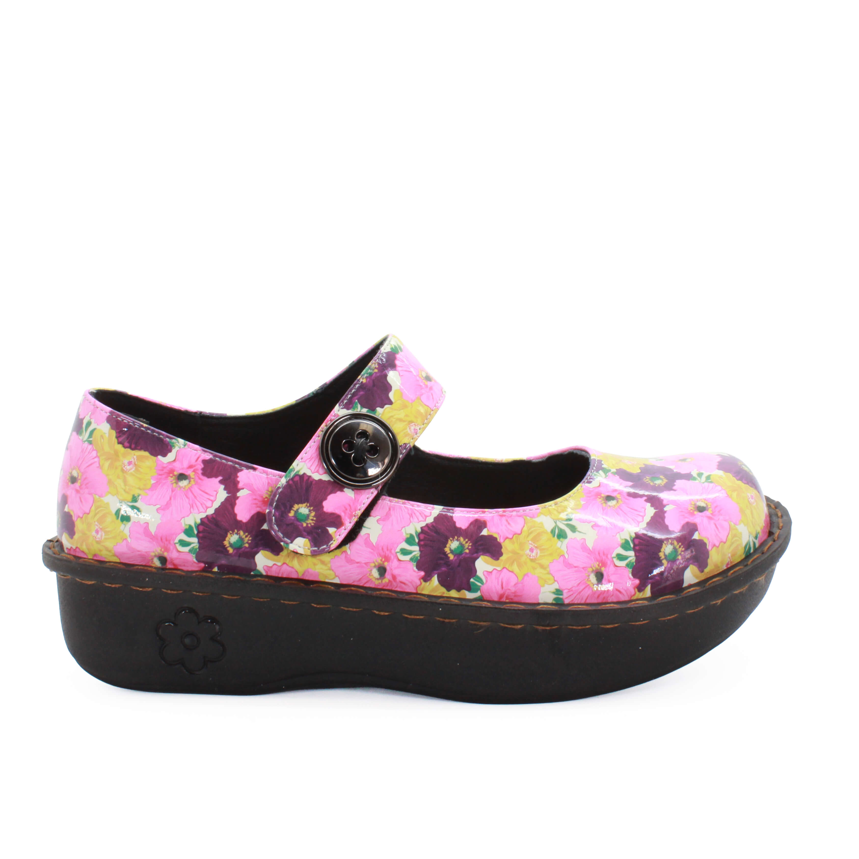 Sanosan Julia Comfort Mary-Jane Clogs im Bouquet Print