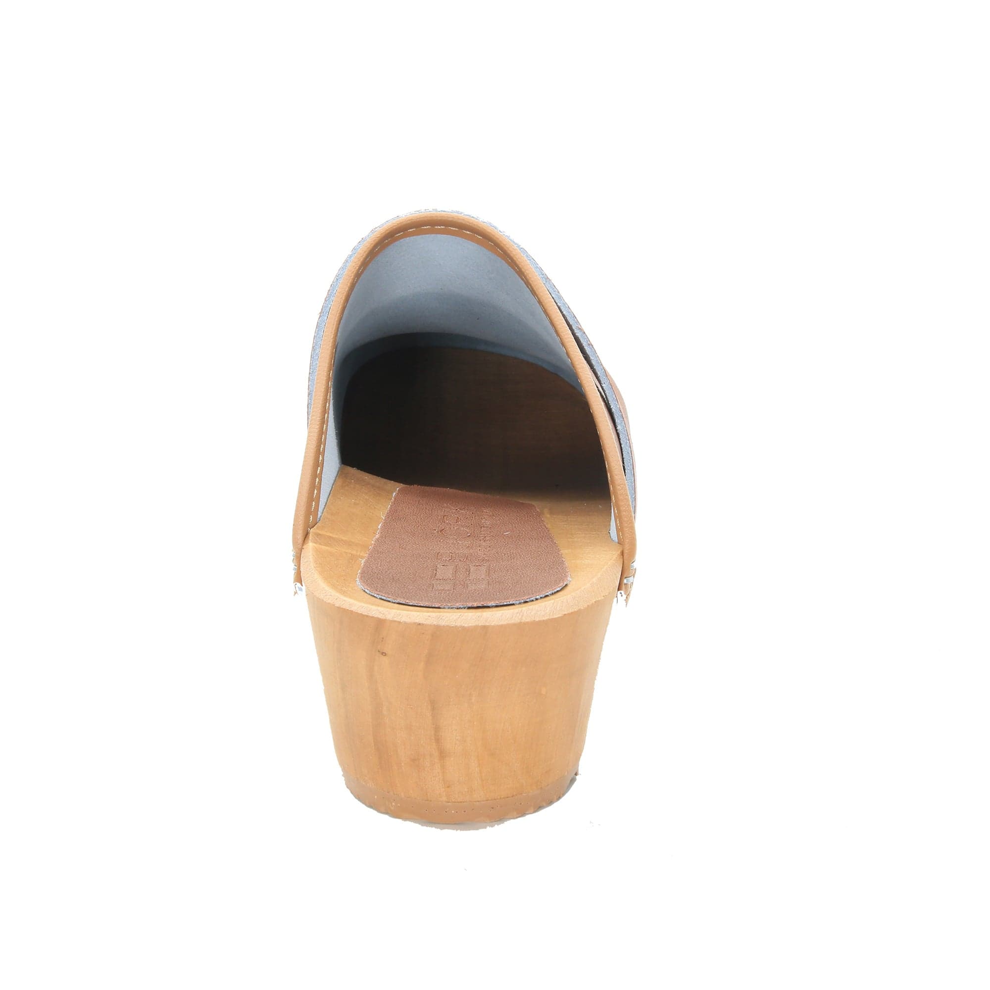 BJORK Maja Wood Öffnen Sie Leder Clogs