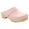 BJORK Maja Wood Open Back Pink Leather Clogs Ubersetzungen