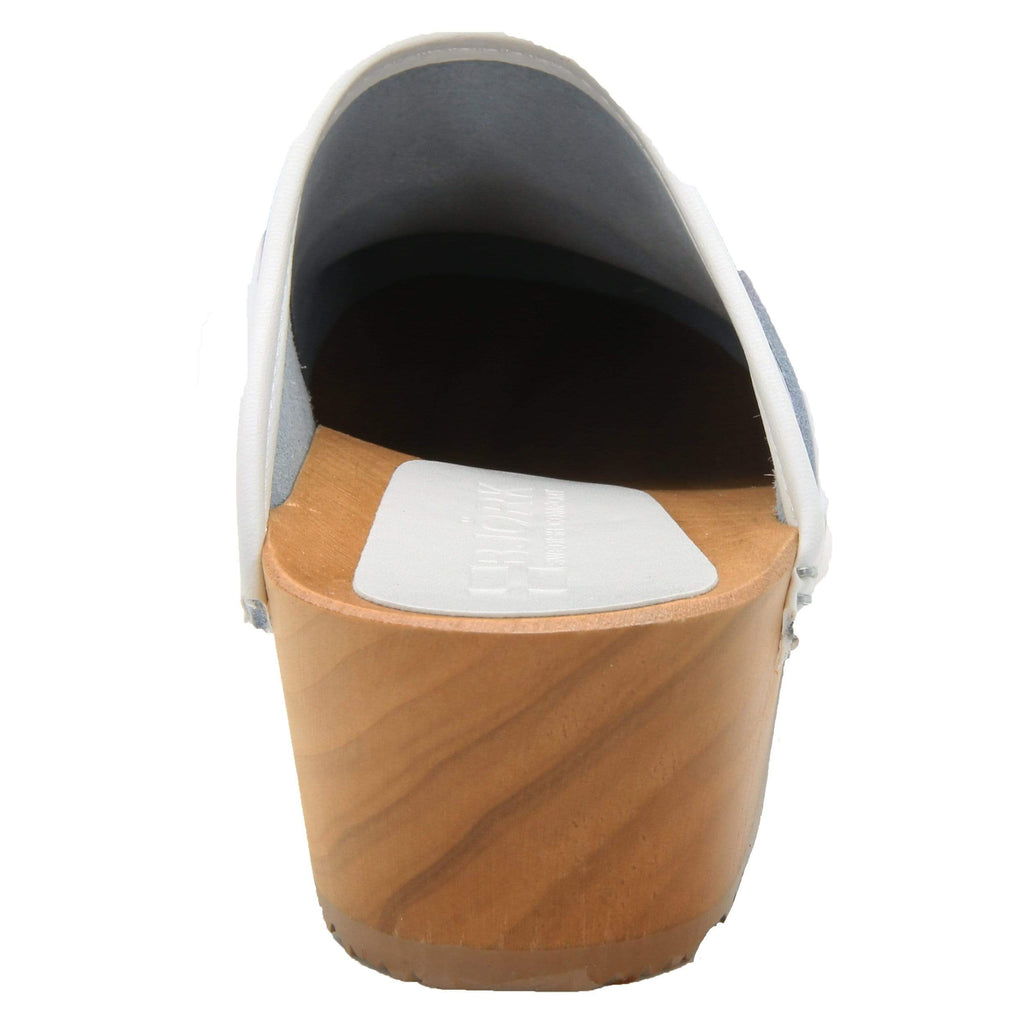 BJORK Linnea Wood Open Back Flower Print Leder Clogs - FACTORY Second