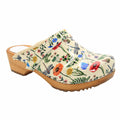 BJORK Dahlia Wood Öffnen Sie Leder Clogs