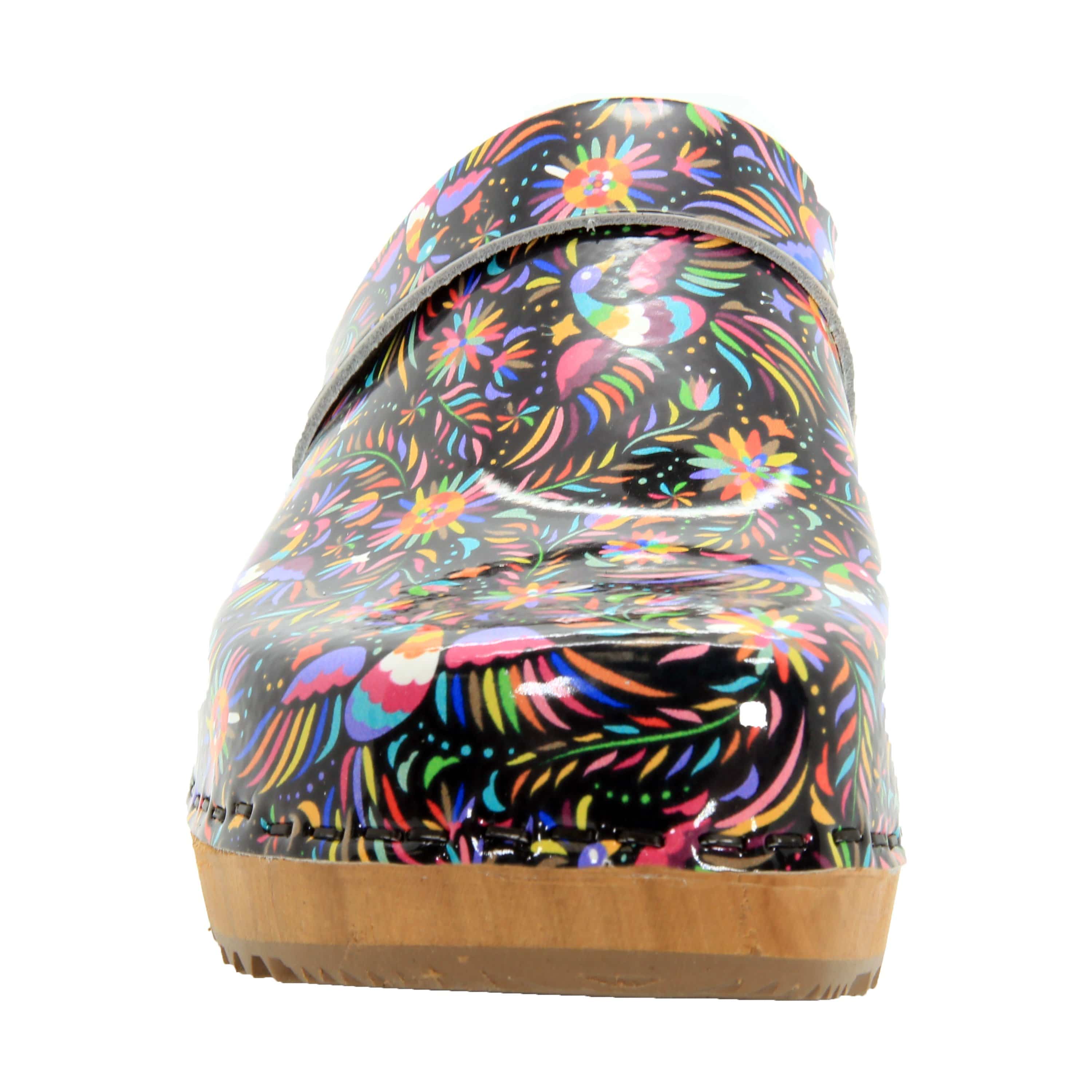 BJORK Araceli Holz Open Back Leder Clogs