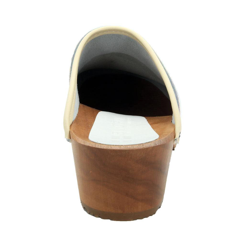 BJORK Bonita Wood Open Back Leder Clogs - CLOSEOUT