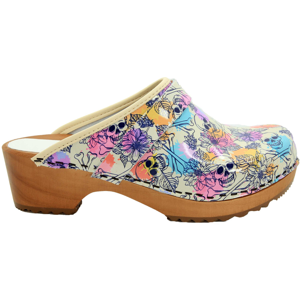 BJORK Bonita Wood Open Back Leder Clogs - CLOSEOUT