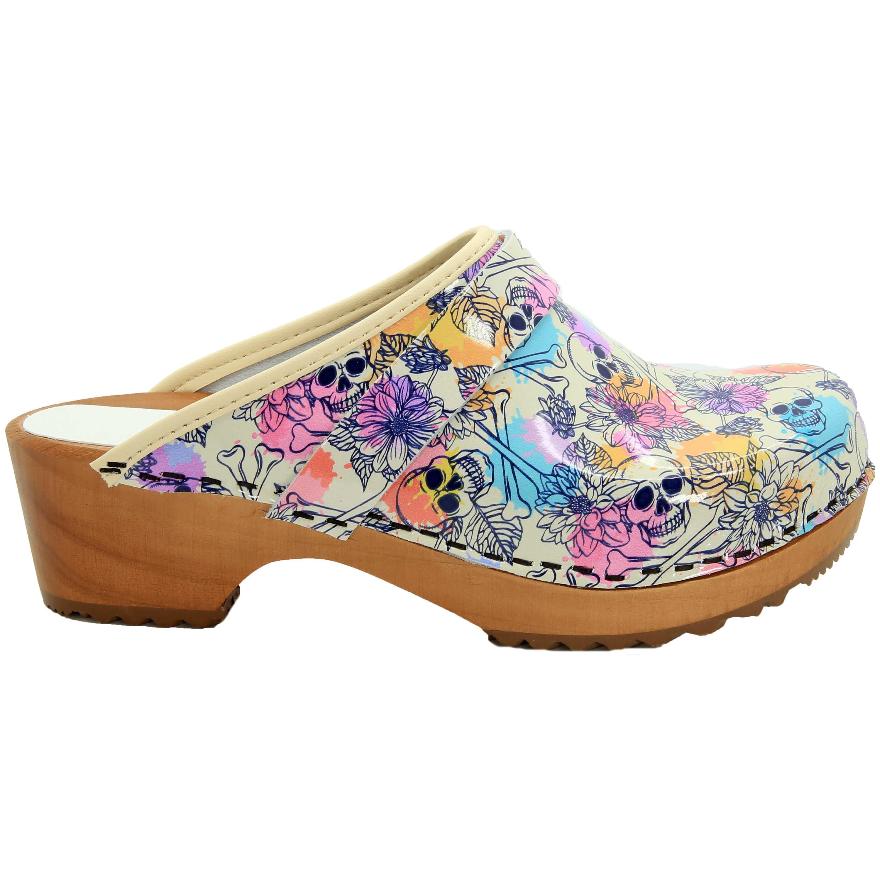 BJORK Bonita Wood Open Back Leder Clogs - CLOSEOUT