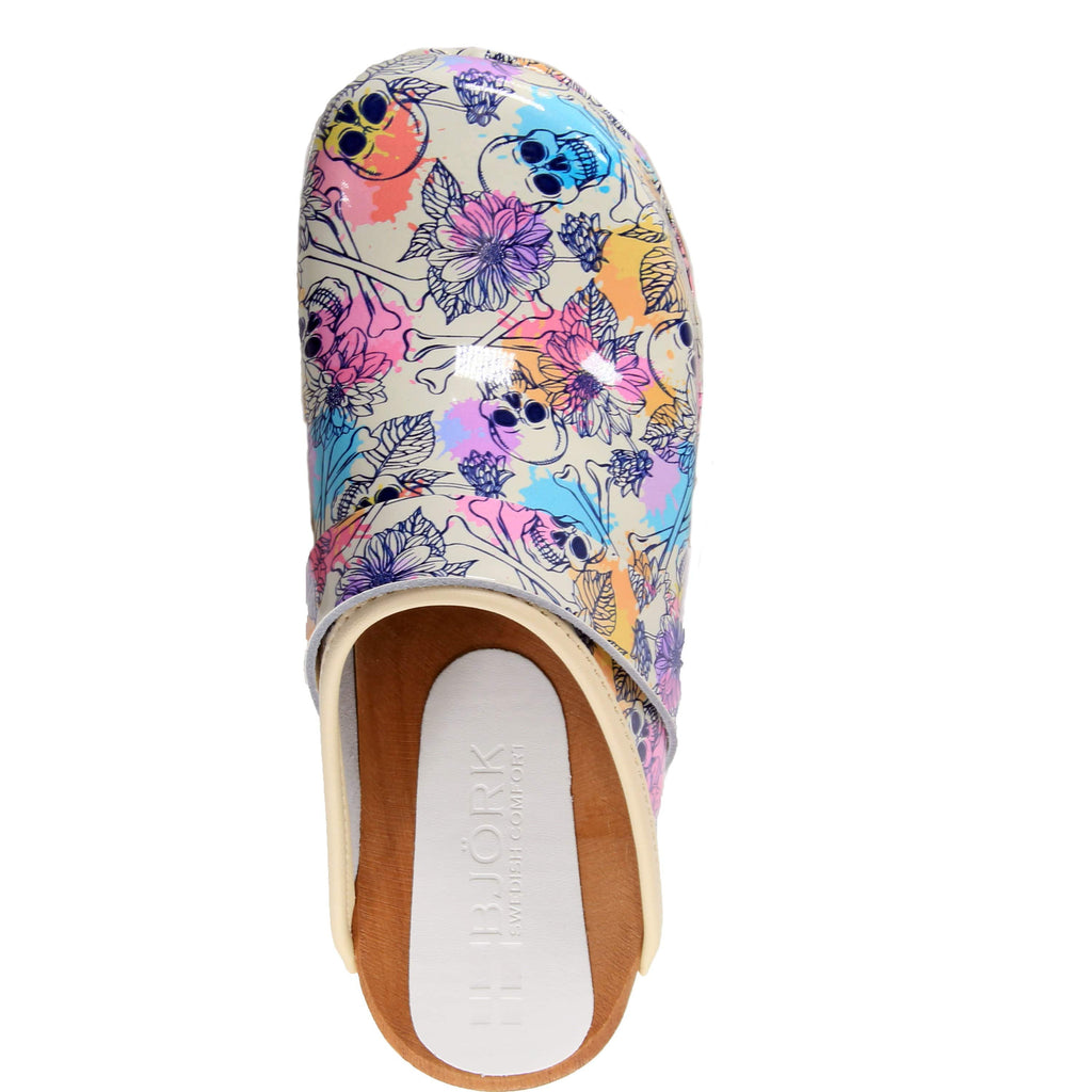 BJORK Bonita Wood Open Back Leder Clogs - CLOSEOUT