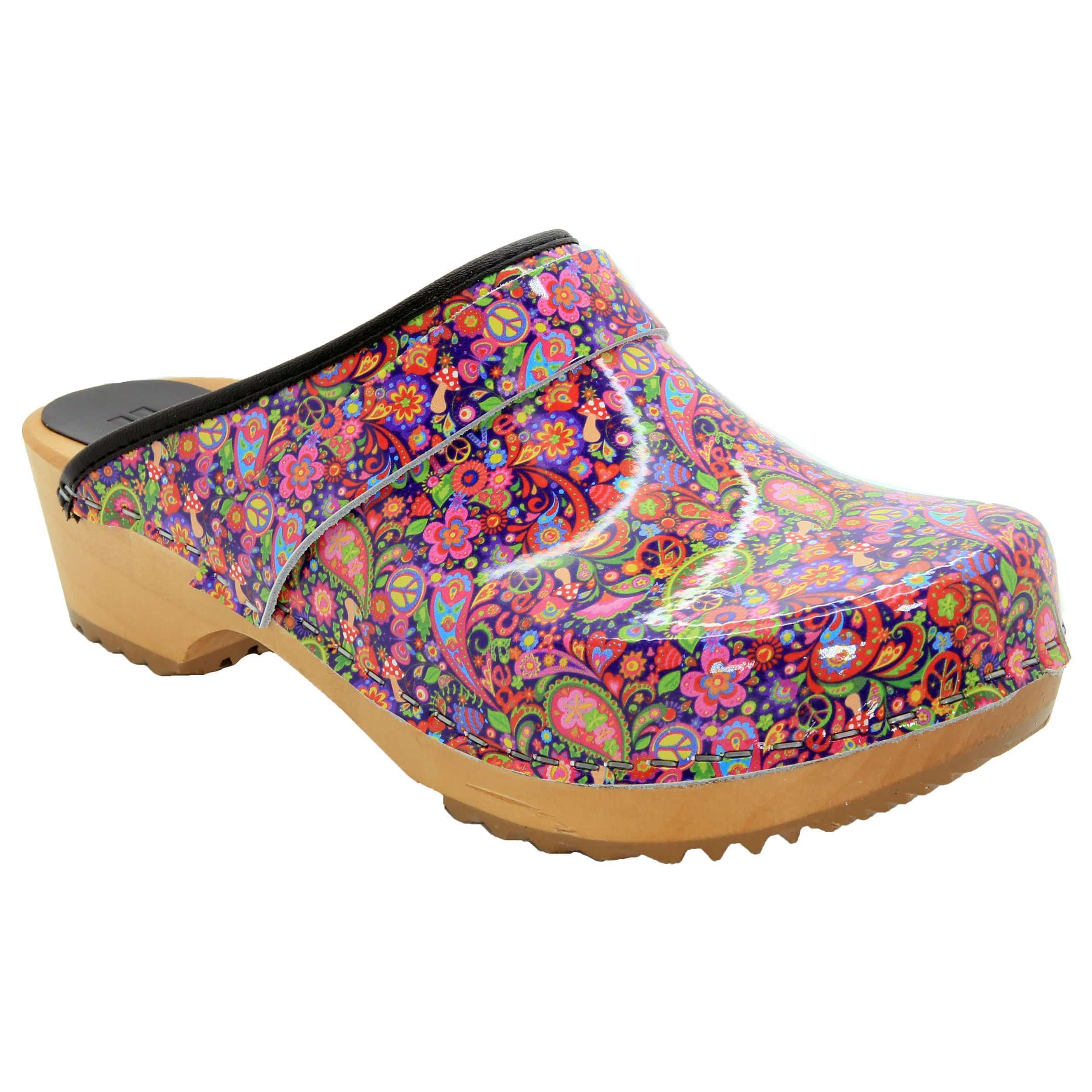 BJORK Peace Wood Open Back Lederschuhe