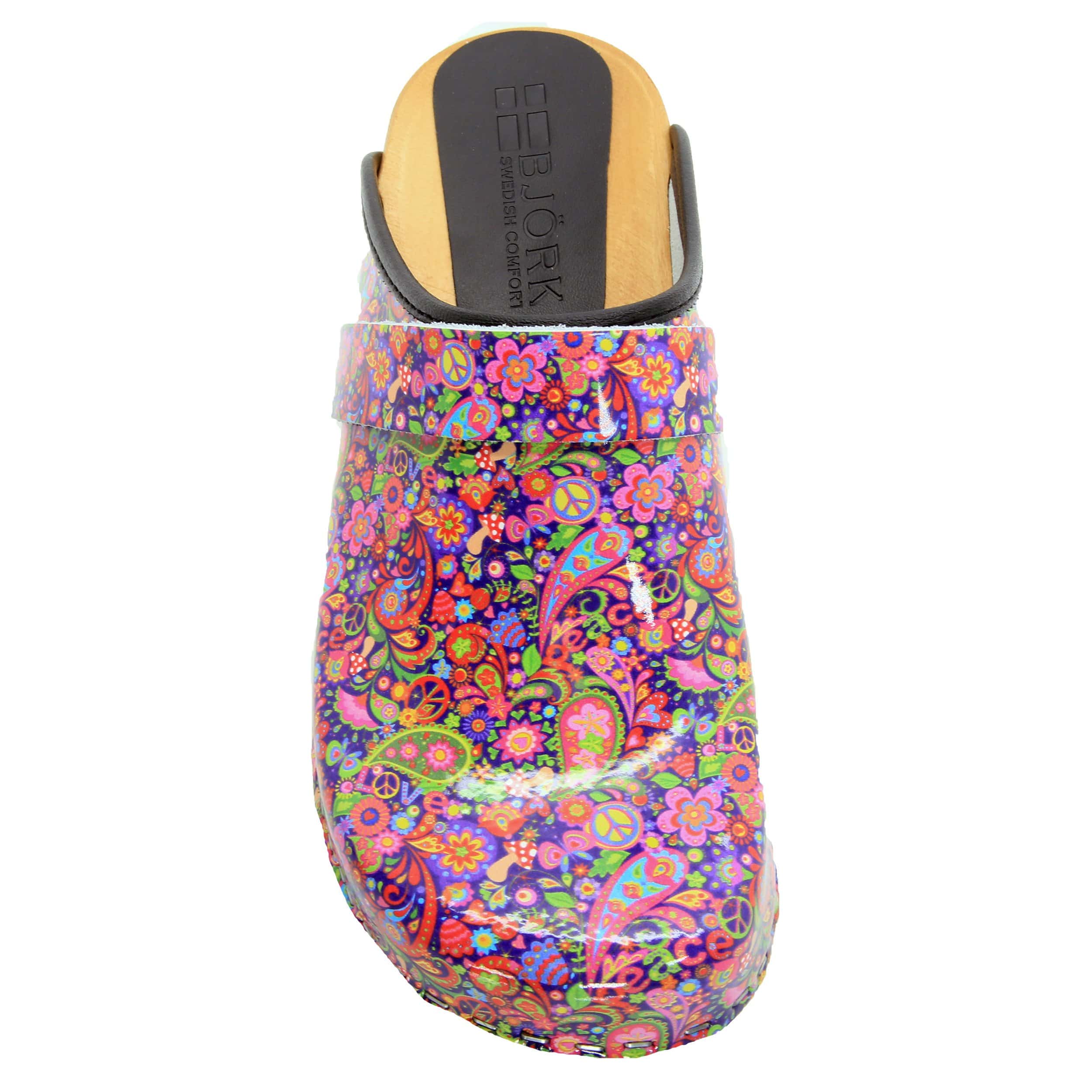 BJORK Peace Wood Open Back Lederschuhe