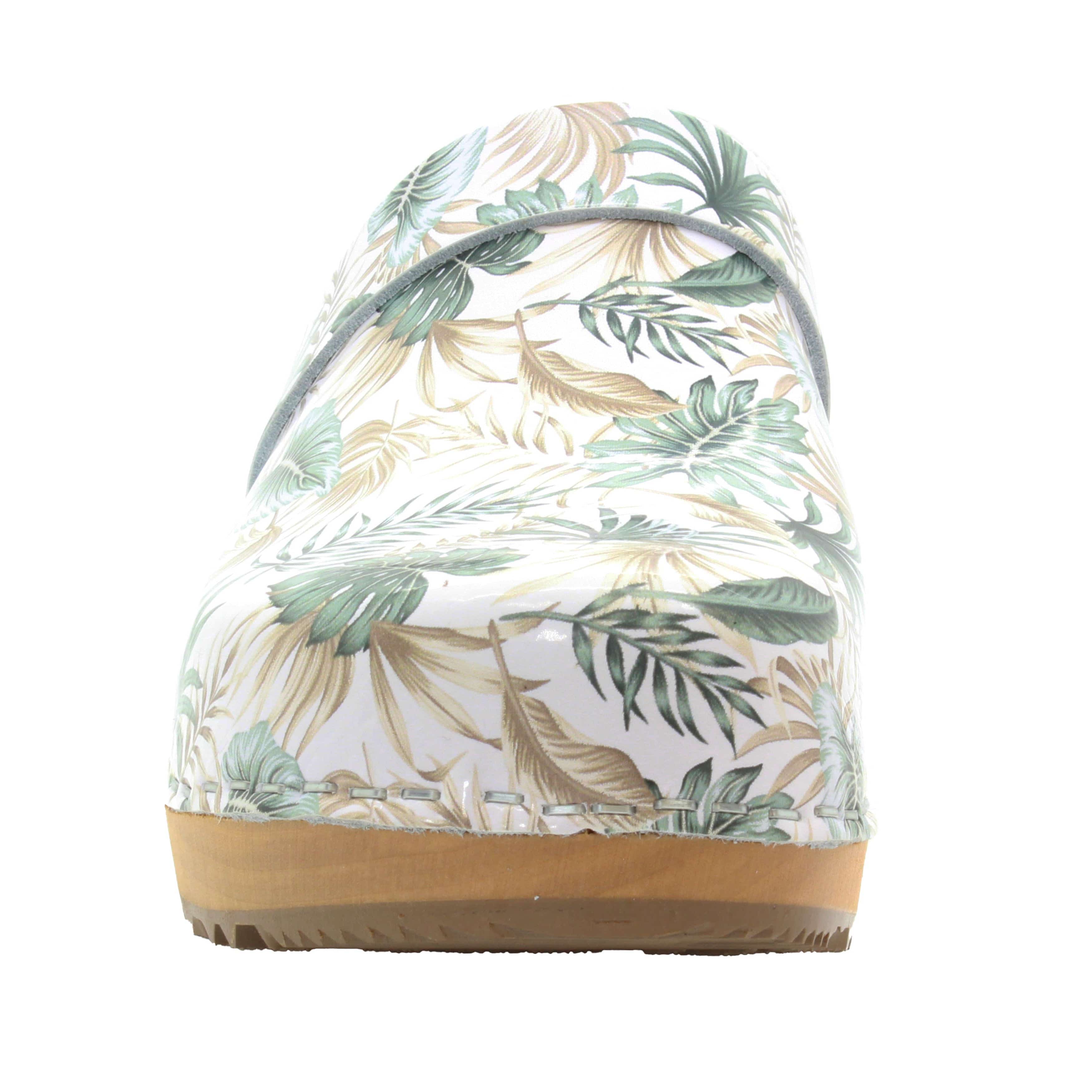 BJORK Maja Öffnen Sie zurück Tropical Leather Clogs