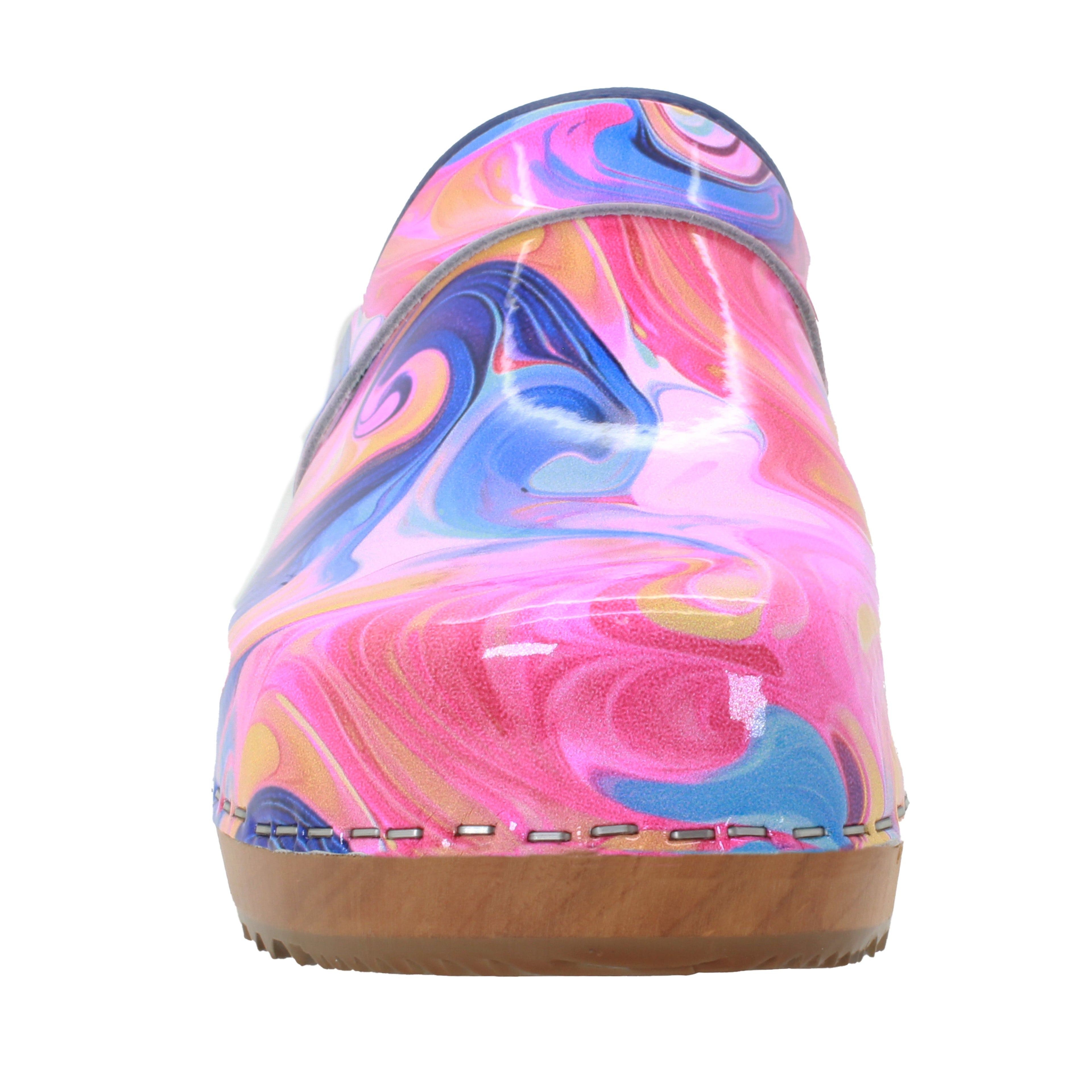 BJORK Maja Wood Swirl Lederschuhe