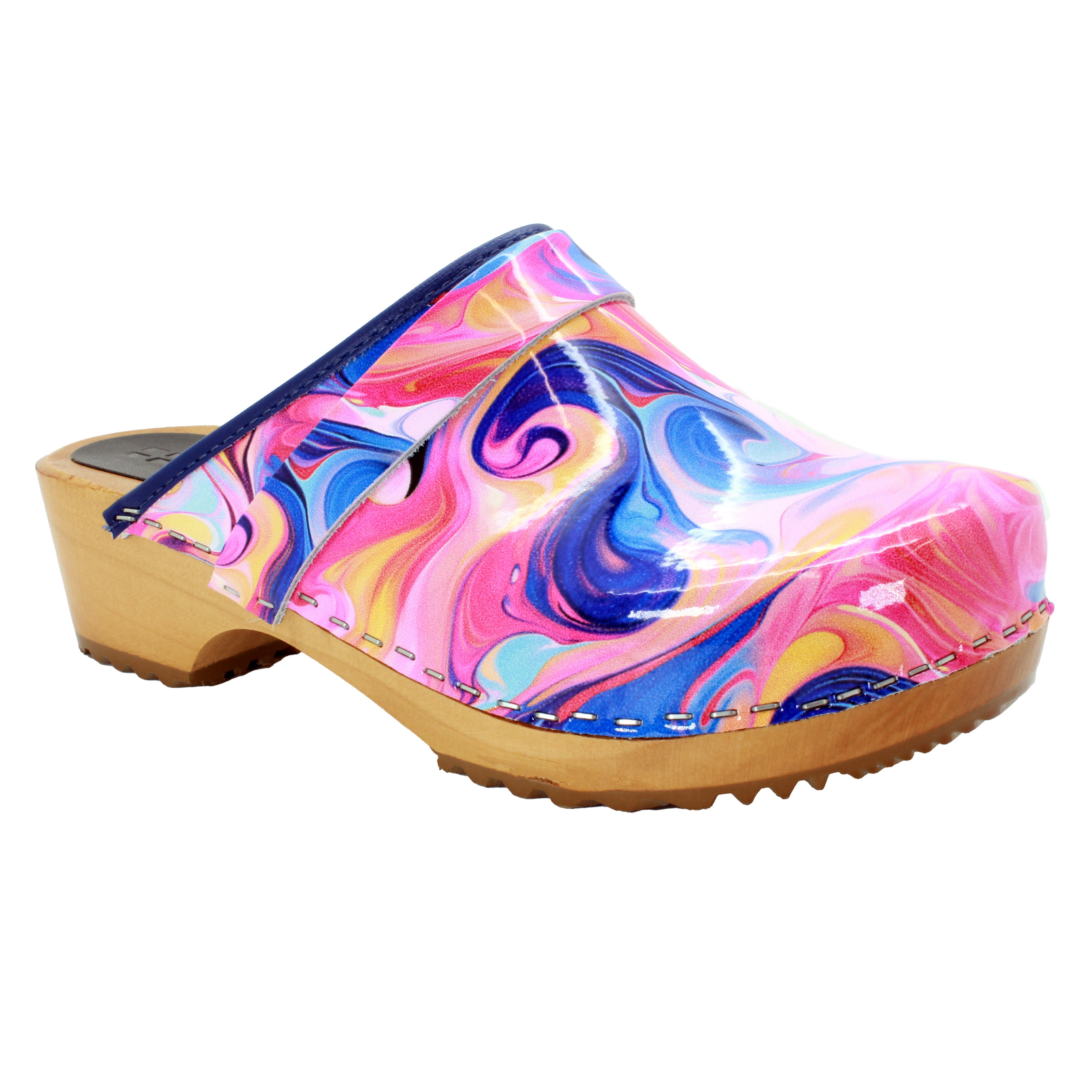 BJORK Maja Wood Swirl Lederschuhe