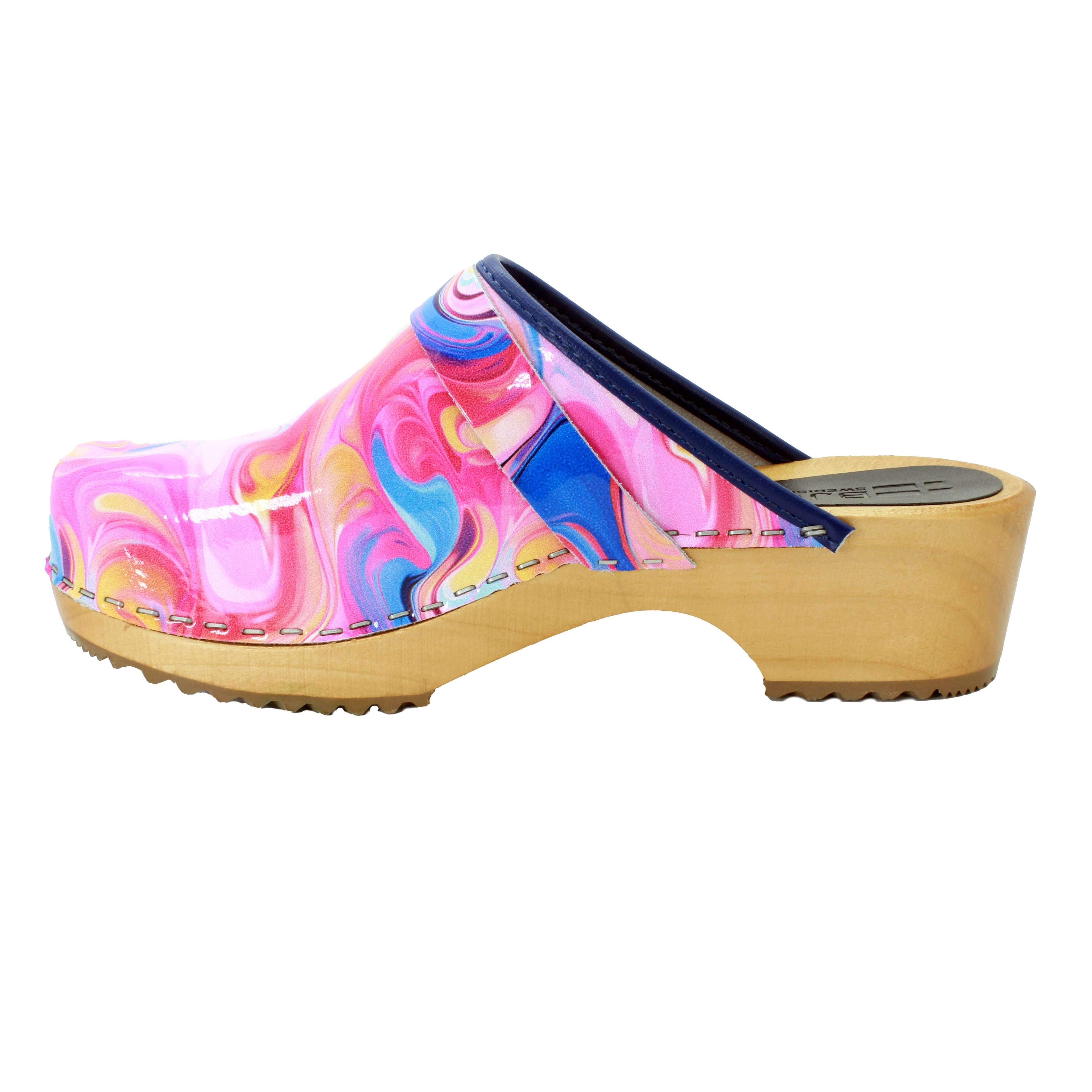 BJORK Maja Wood Swirl Lederschuhe