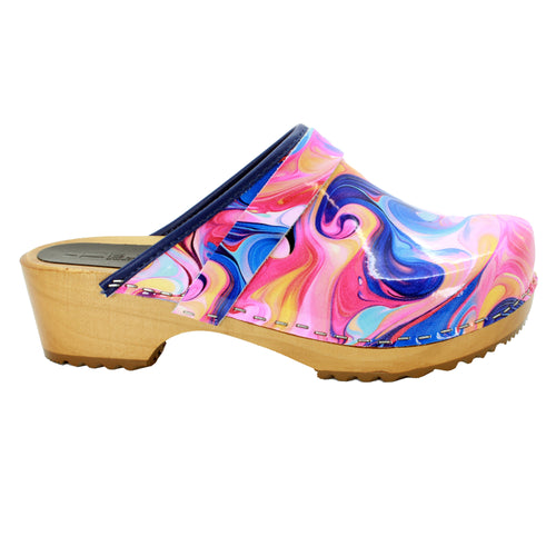 BJORK Maja Wood Swirl Lederschuhe