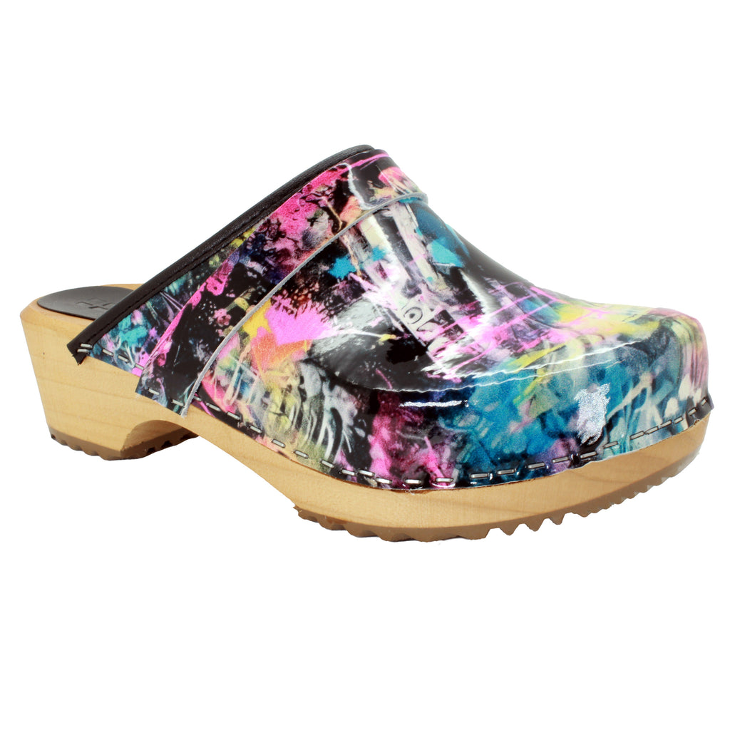 BJORK Maja Wood Graffiti II Lederschuhe