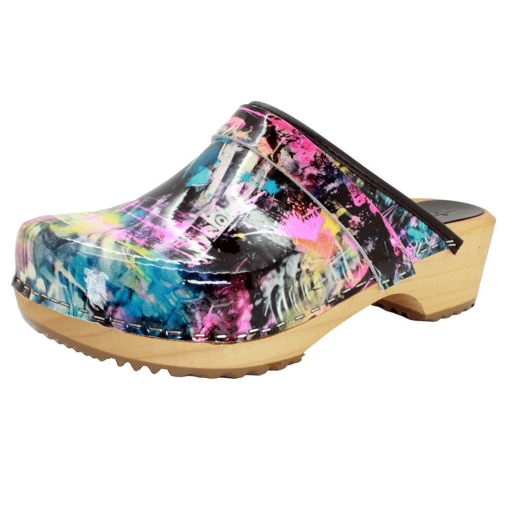 BJORK Maja Wood Graffiti II Lederschuhe