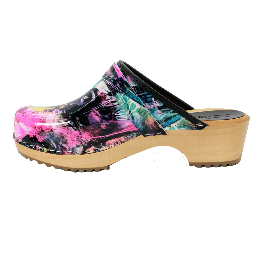 BJORK Maja Wood Graffiti II Lederschuhe