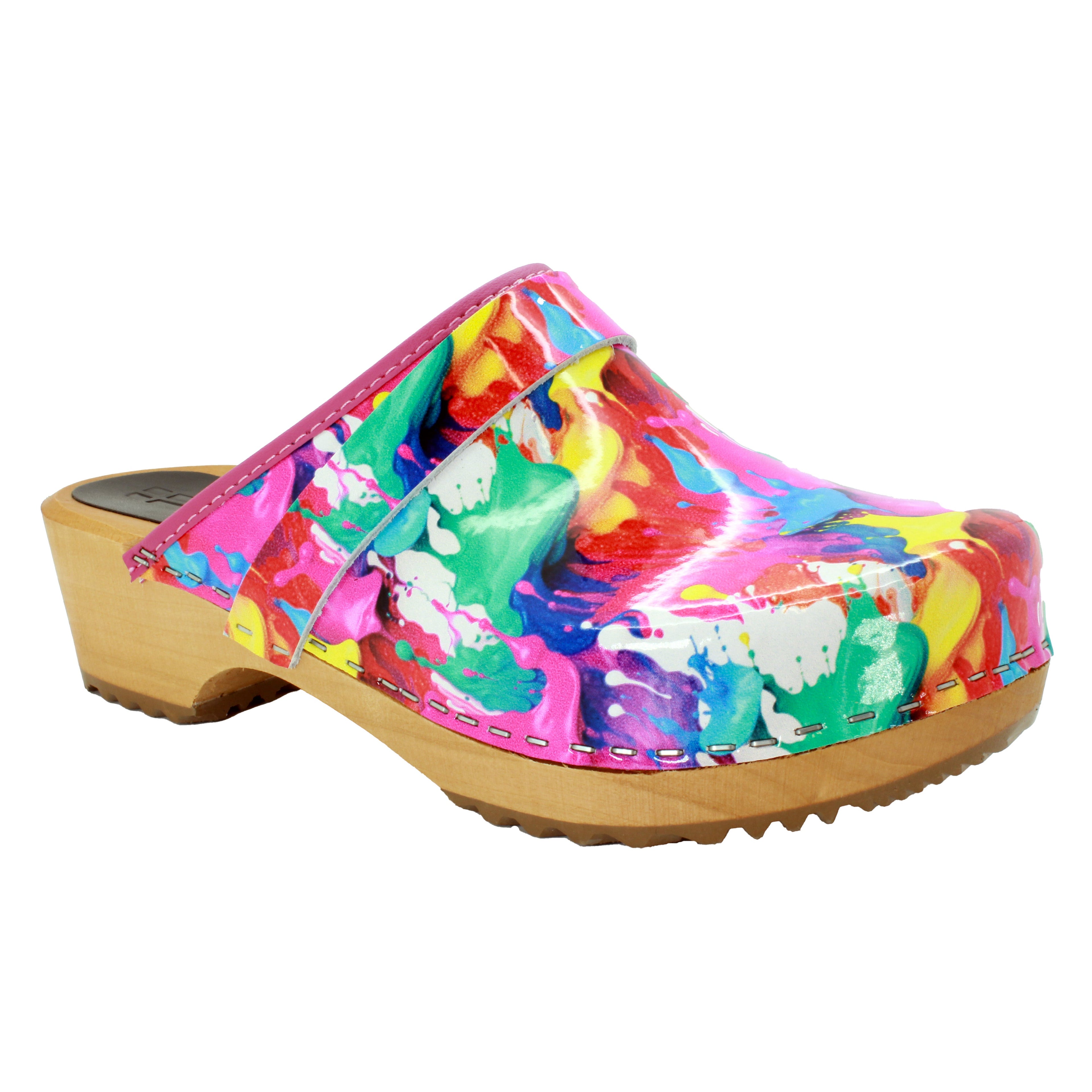 BJORK Maja Wood Splat Lederschuhe