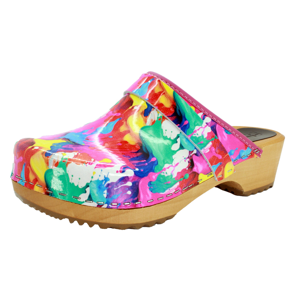 BJORK Maja Wood Splat Lederschuhe