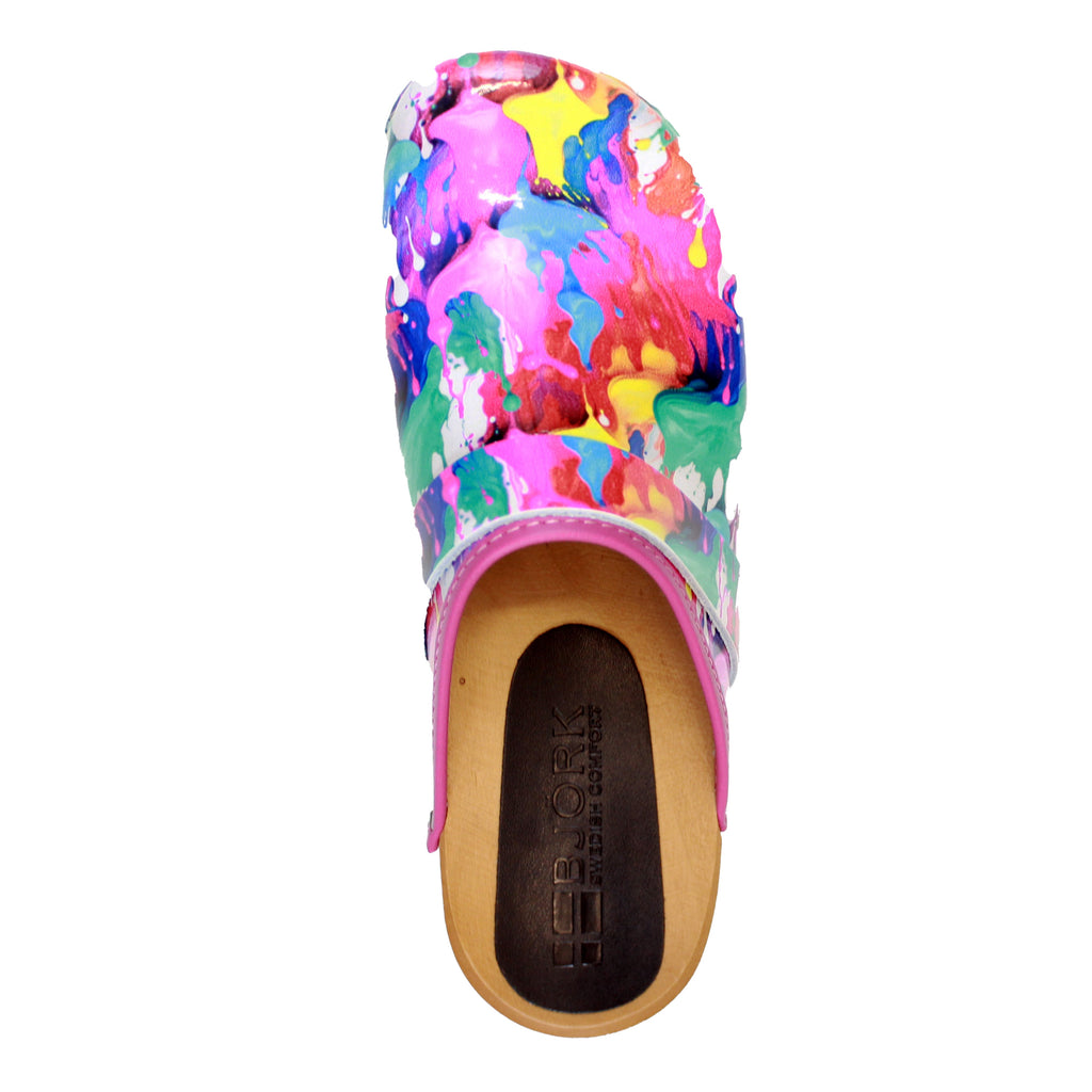 BJORK Maja Wood Splat Lederschuhe