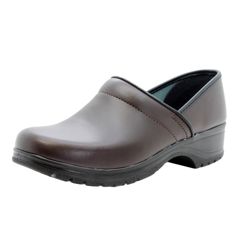 BJORK Flex Pro Closed Back Braunleder-Clogs - CLOSEOUT