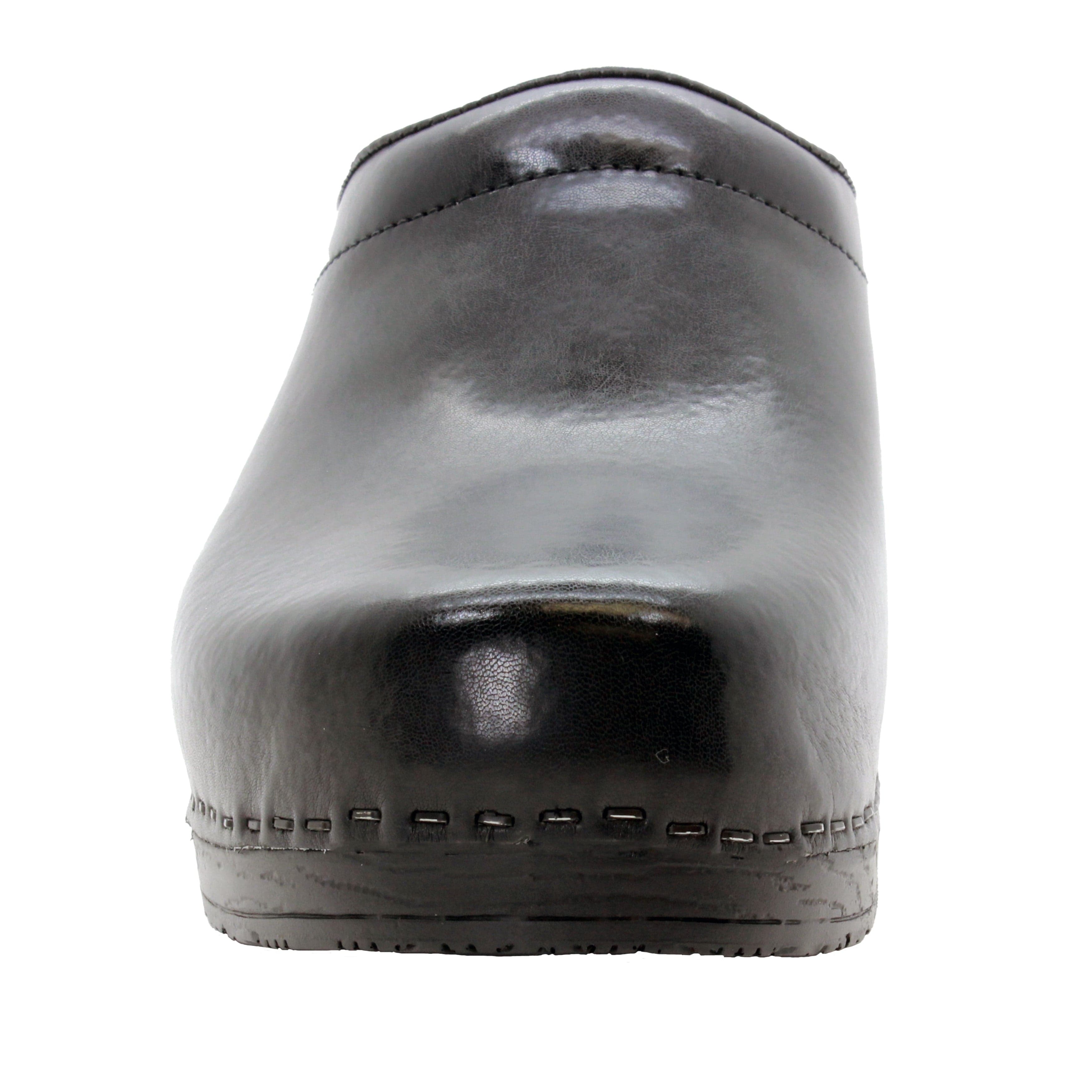 BJORK Männer Stein Open Back Cabrio Leder Clogs - CLOSEOUT