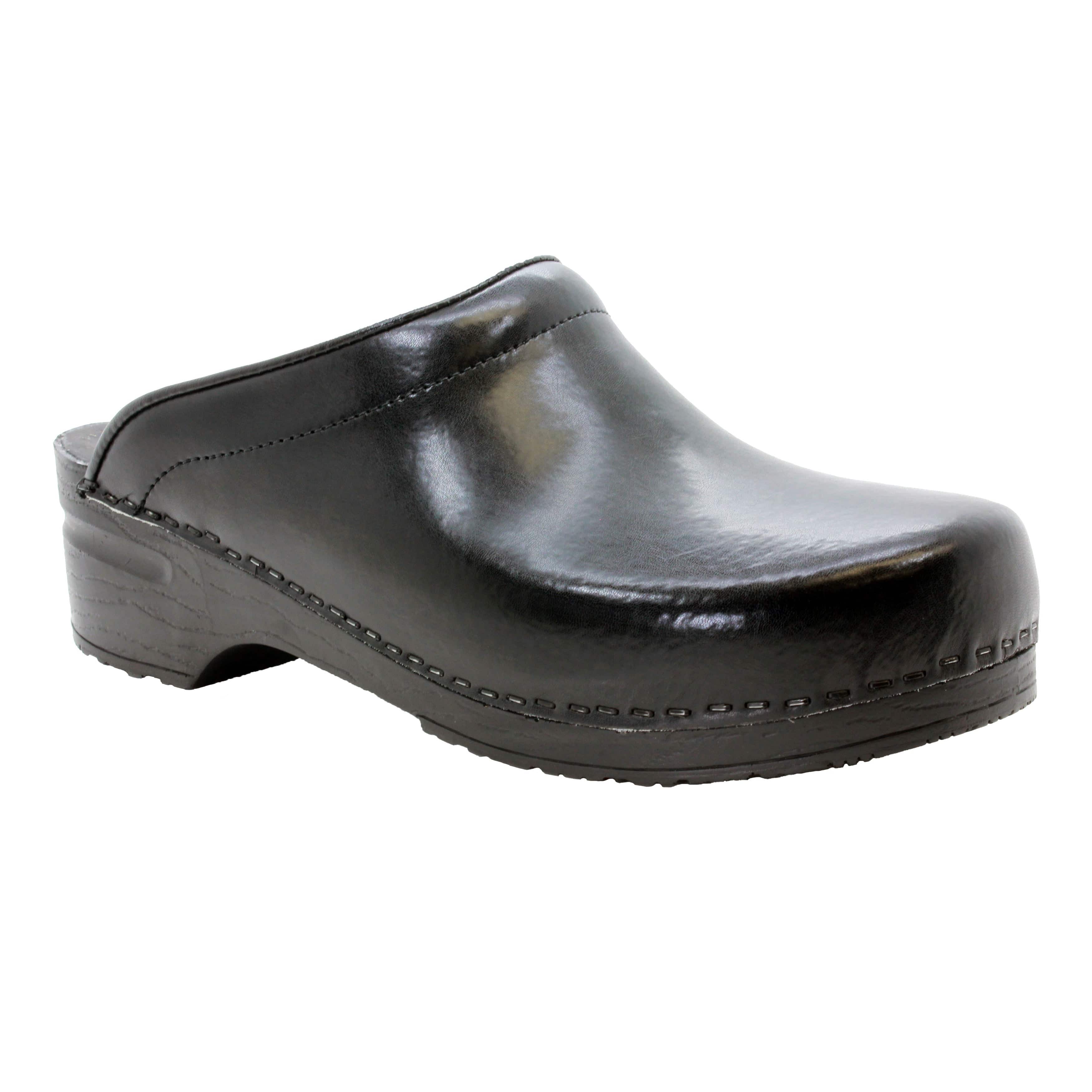 BJORK Männer Stein Open Back Cabrio Leder Clogs - CLOSEOUT