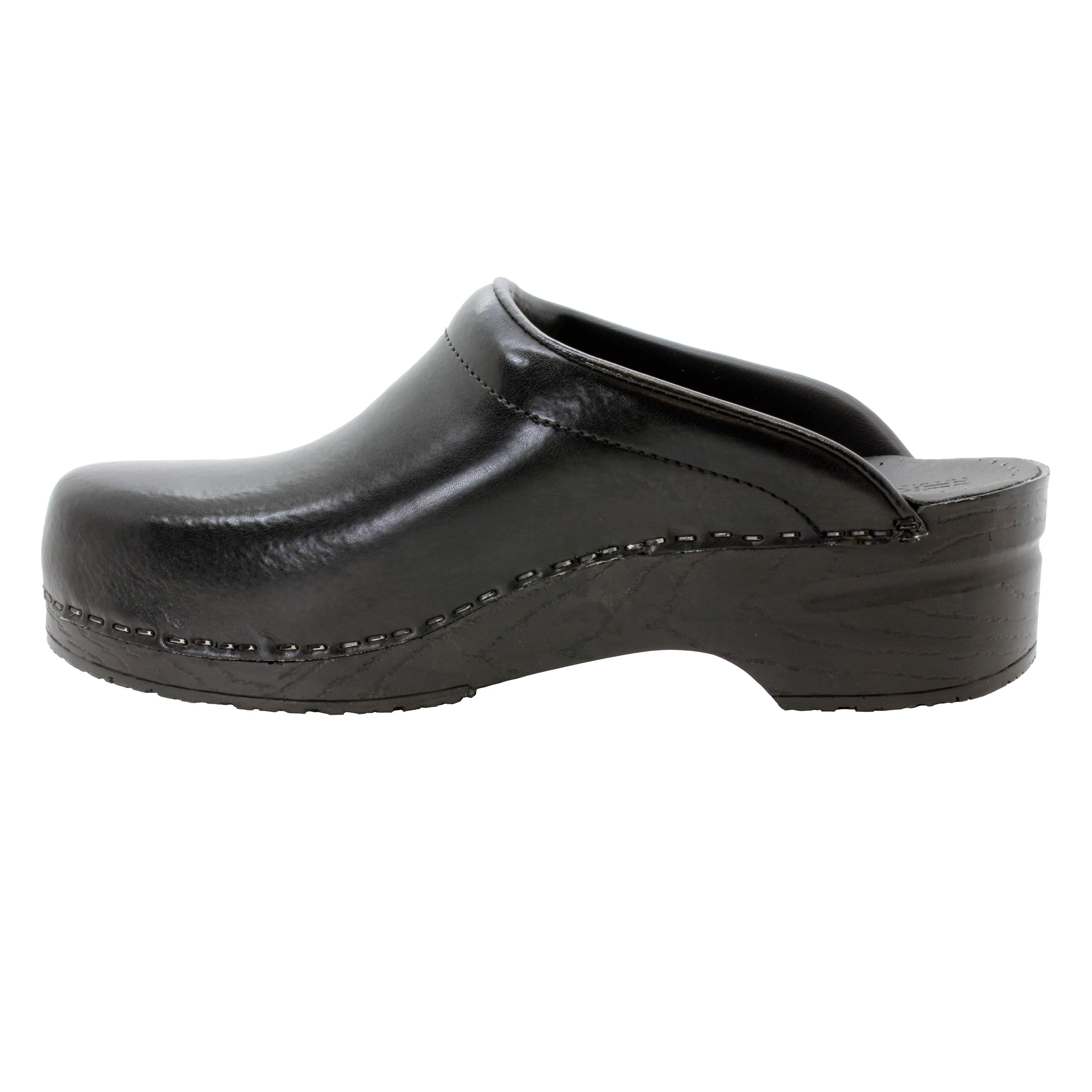 BJORK Männer Stein Open Back Cabrio Leder Clogs - CLOSEOUT
