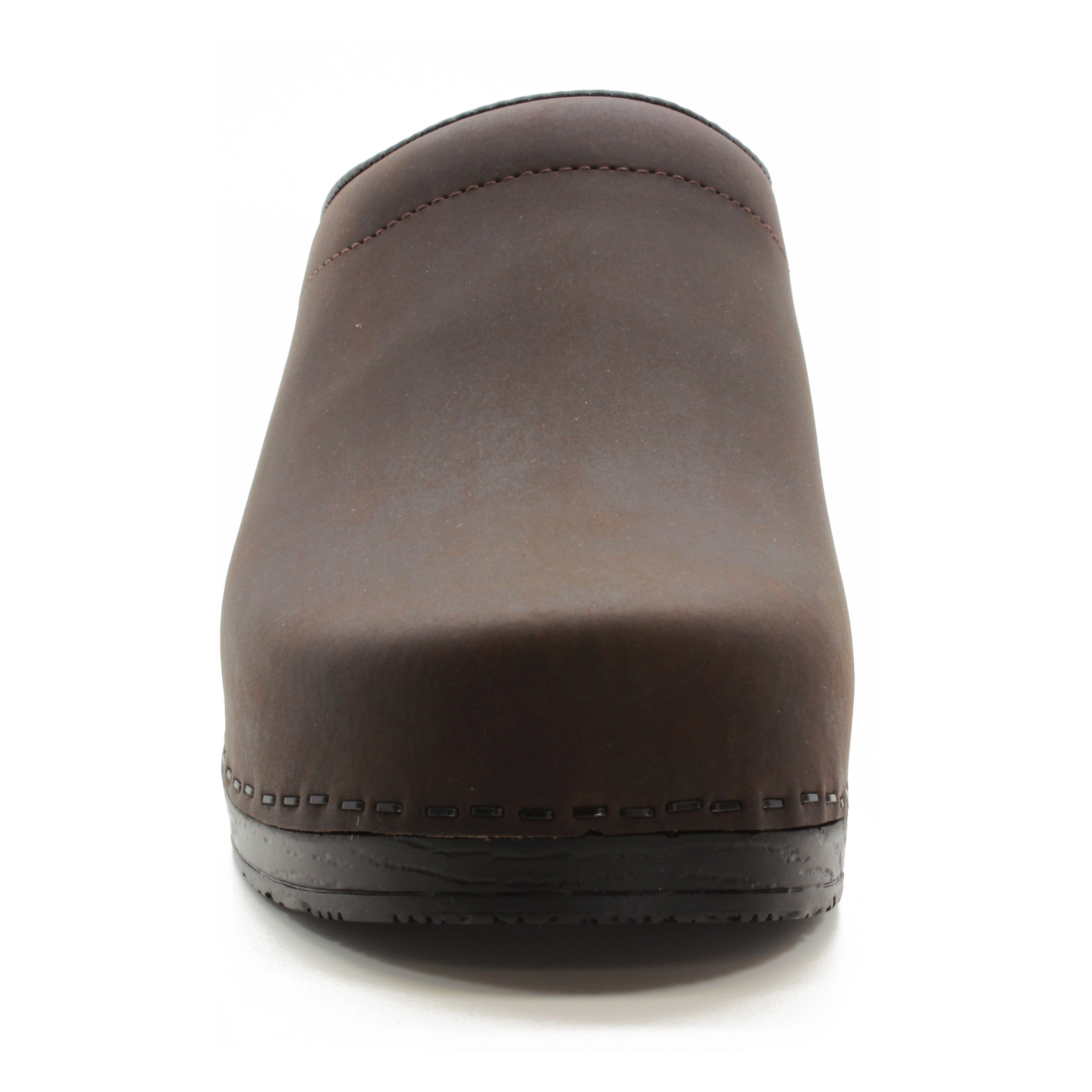 BJORK Männer Sam Open Back geölte Leder Clogs - CLOSEOUT