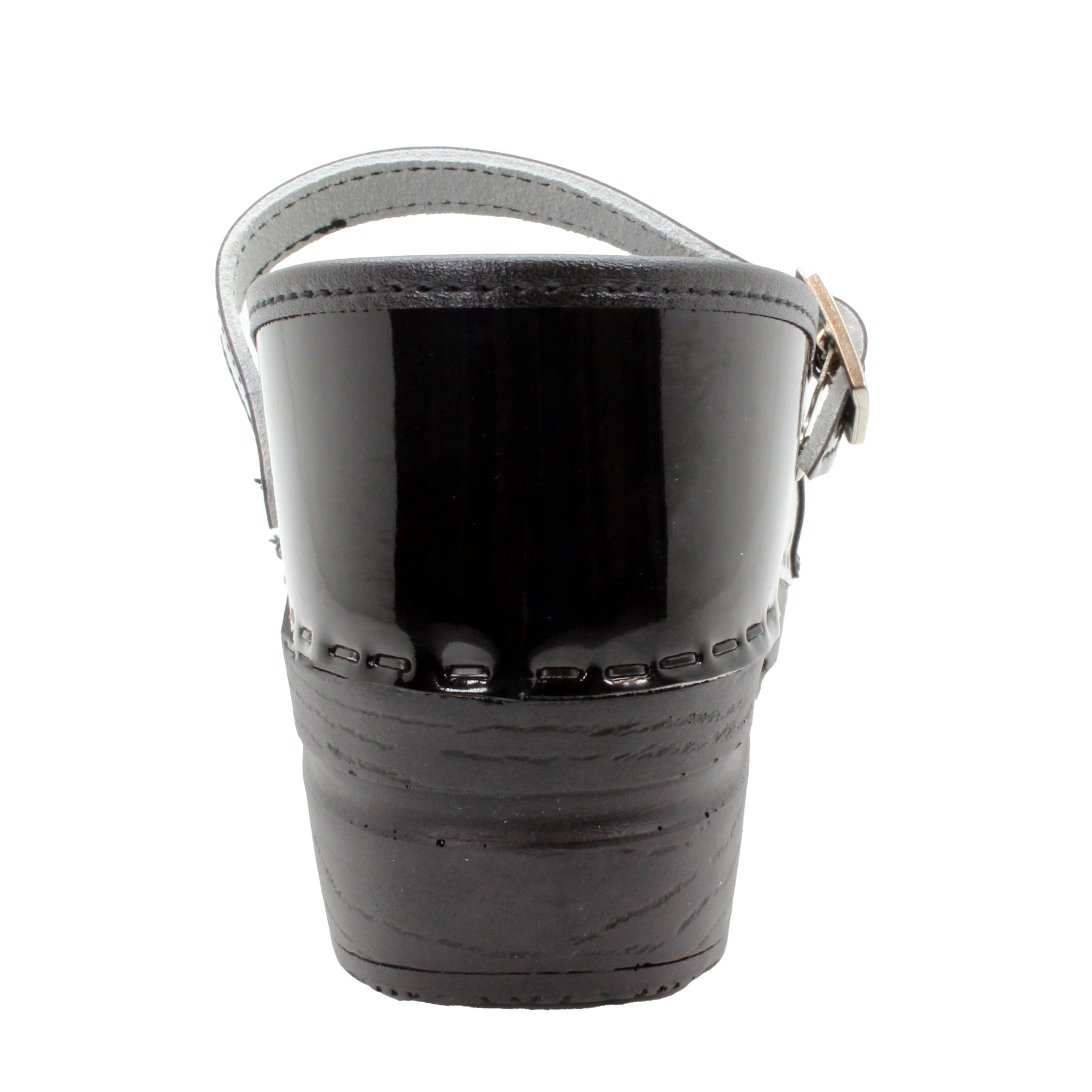 BJORK MARCELLA Mary Jane Black Patent Leder Clogs
