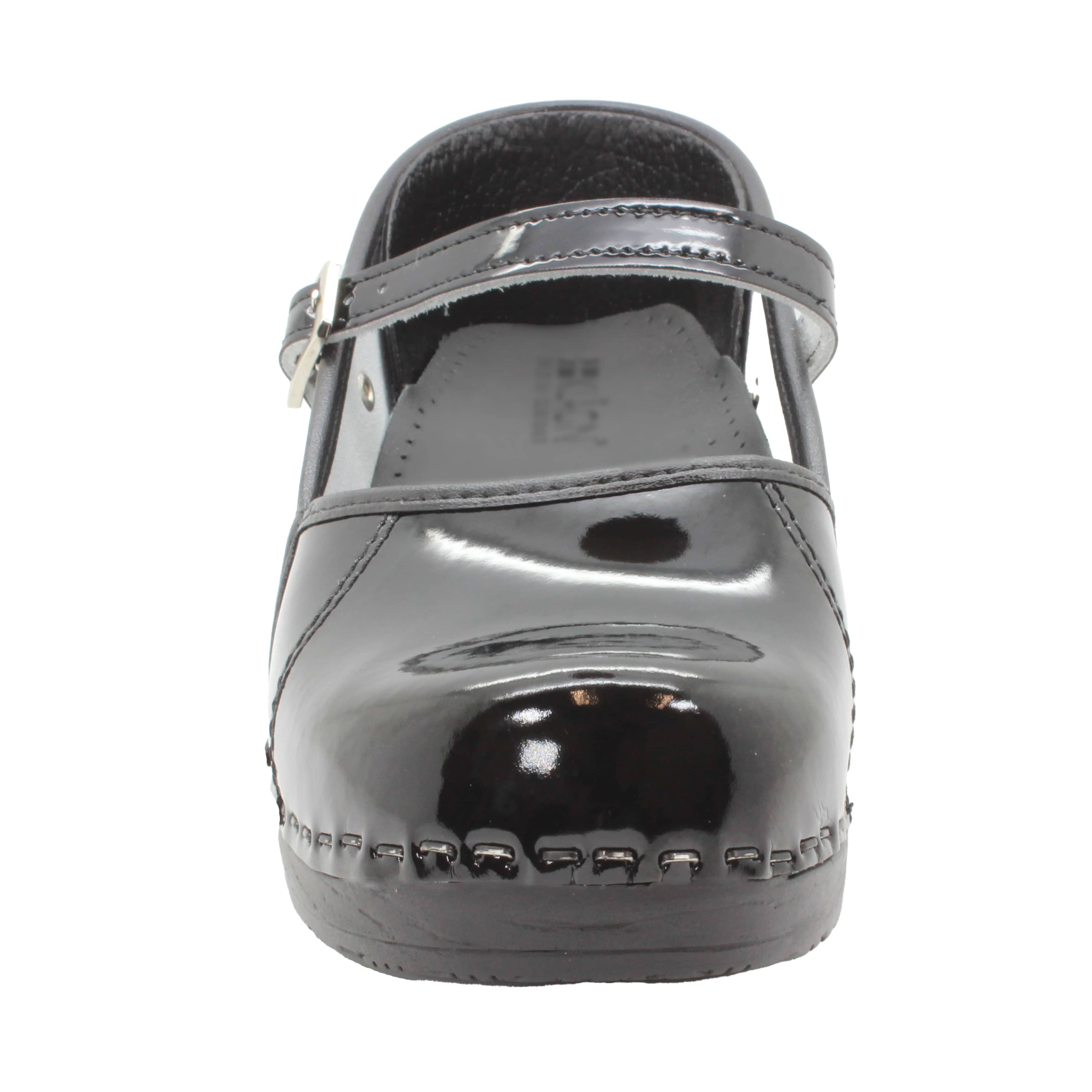 BJORK MARCELLA Mary Jane Black Patent Leder Clogs